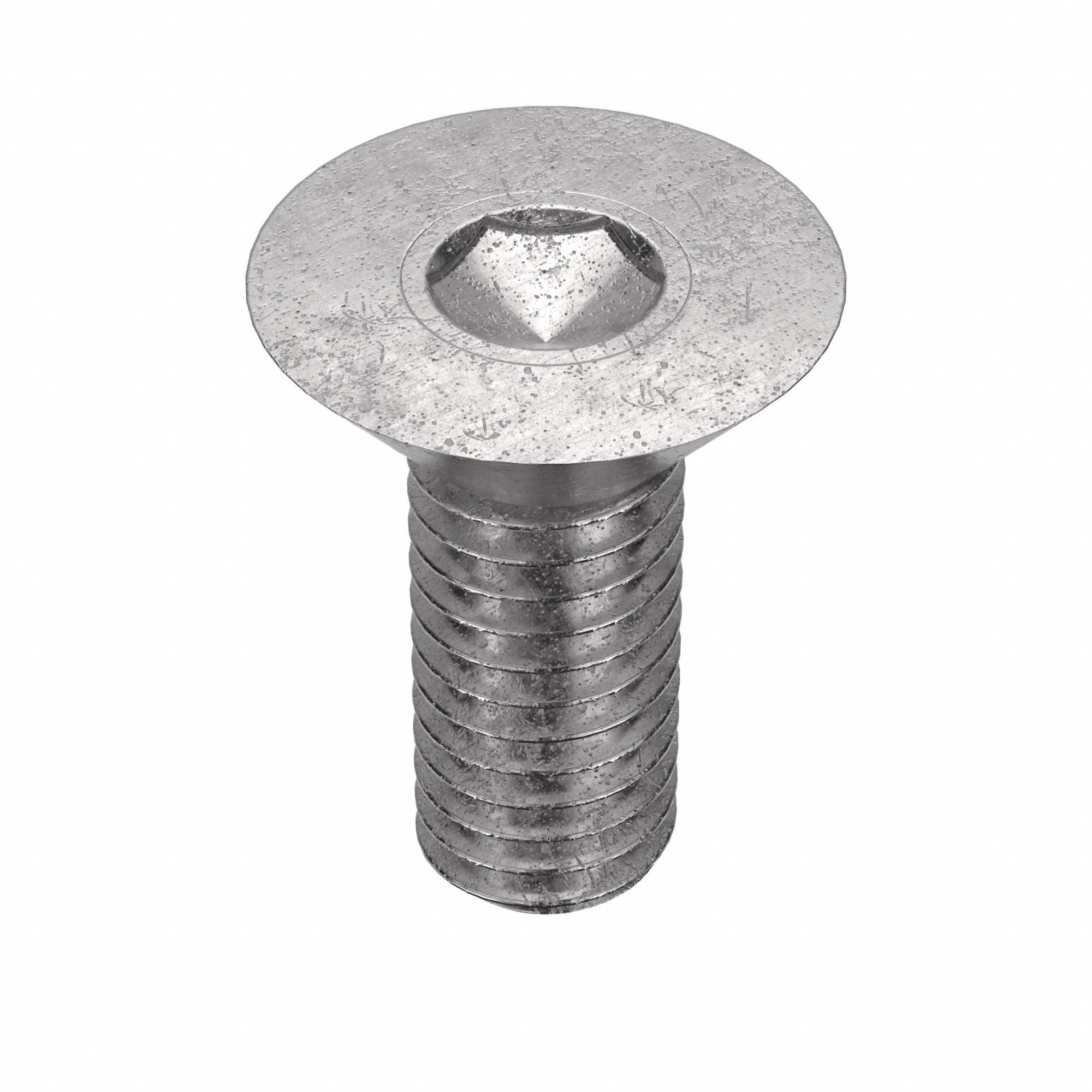 Socket Flat Head Screw: 3/8"-16 Thread Size, 5/8 in Lg, Flat, Plain, Stainless Steel, 18-8, 50 PK