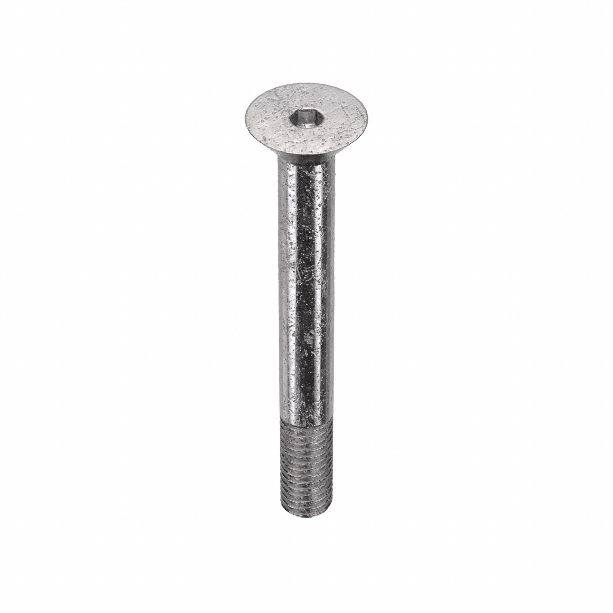 Socket Flat Head Screw: 3/8"-16 Thread Size, 3 in Lg, Flat, Plain, Stainless Steel, 18-8, 10 PK