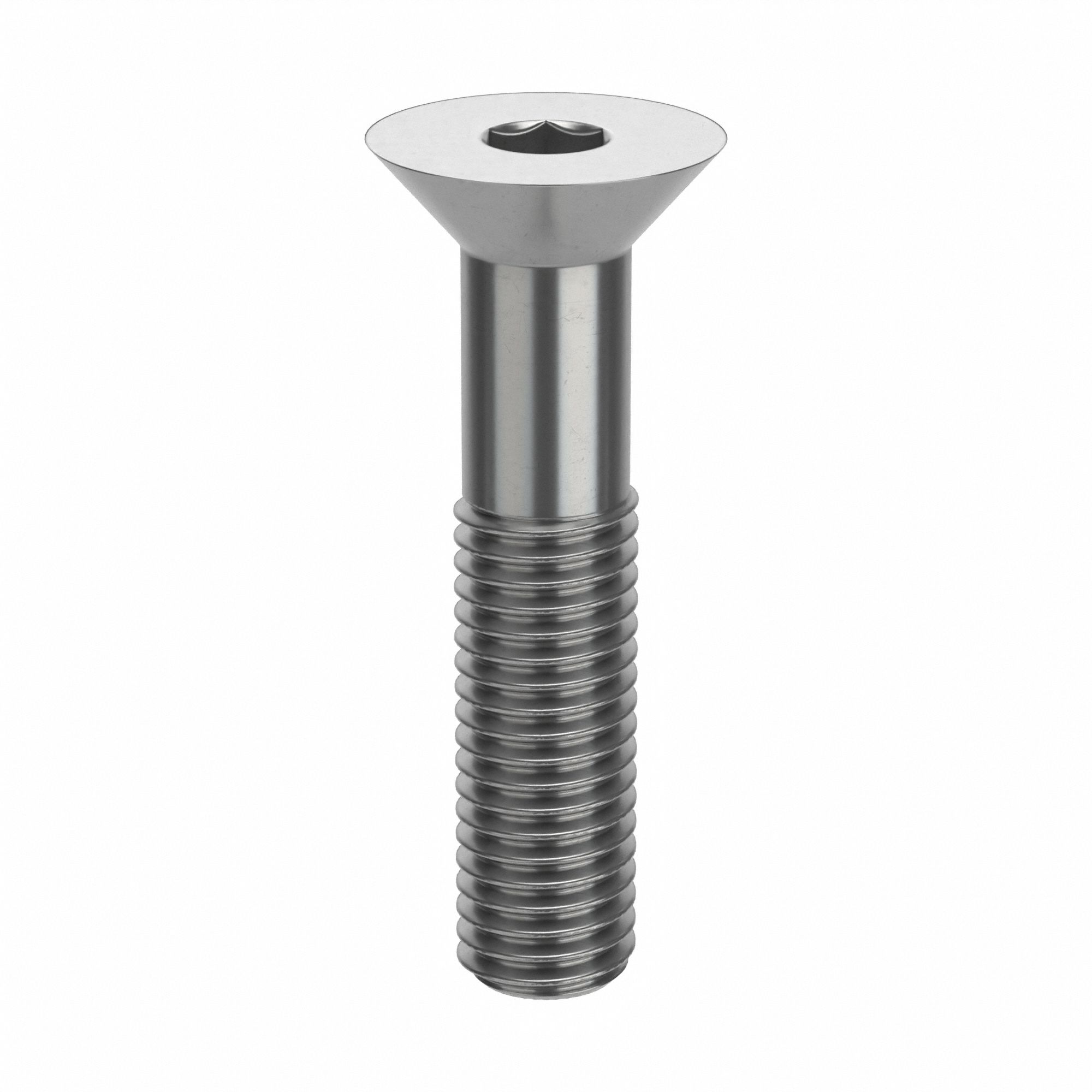 Socket Flat Head Screw: 5/8"-11 Thread Size, 3 in Lg, Flat, Plain, Stainless Steel, 18-8, 5 PK