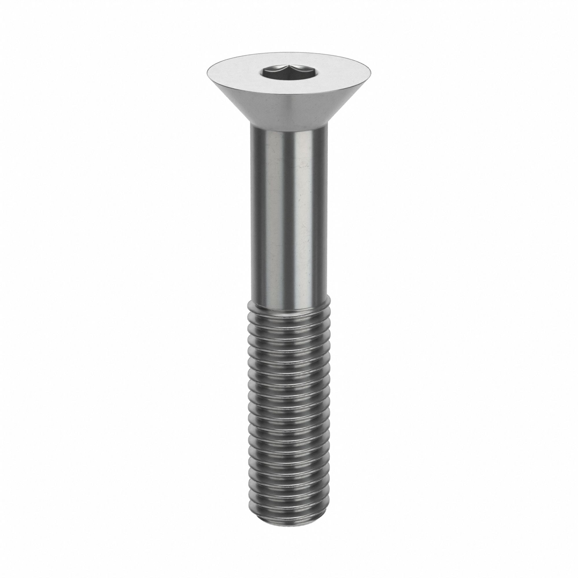 Socket Flat Head Screw: 5/8"-11 Thread Size, 3 1/2 in Lg, Flat, Plain, Stainless Steel, 18-8, 5 PK