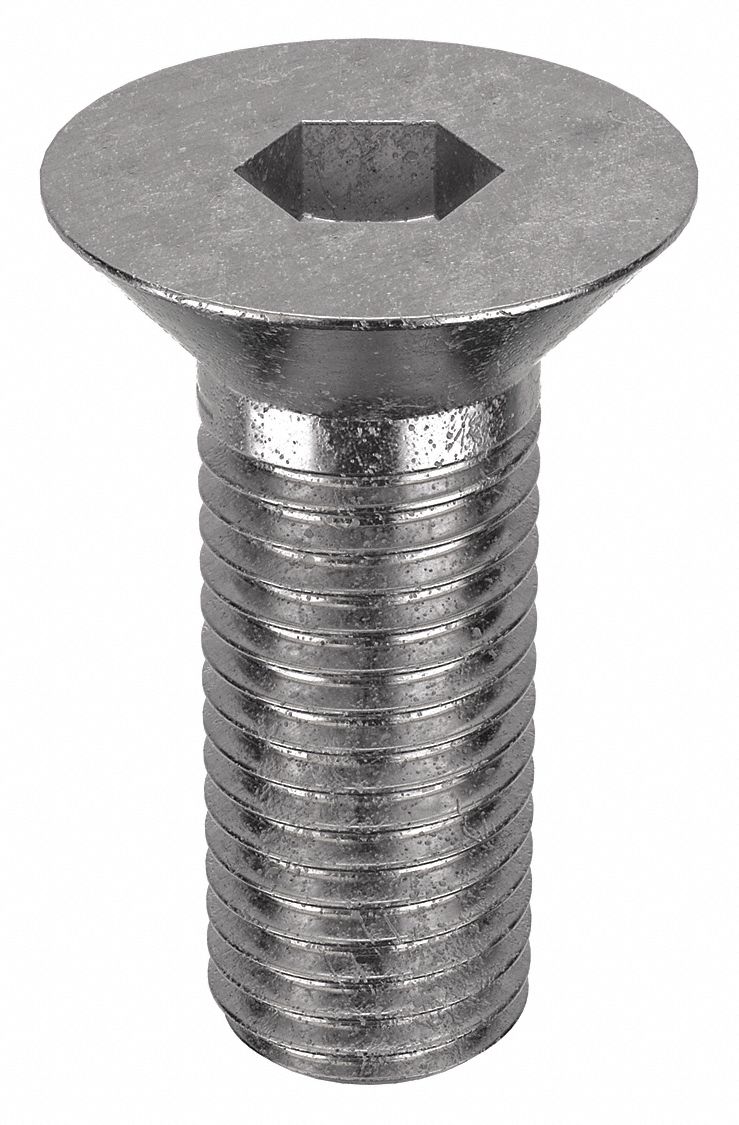 Socket Flat Head Screw: 3/4"-10 Thread Size, 1 3/4 in Lg, Flat, Plain, Stainless Steel, 18-8, 5 PK
