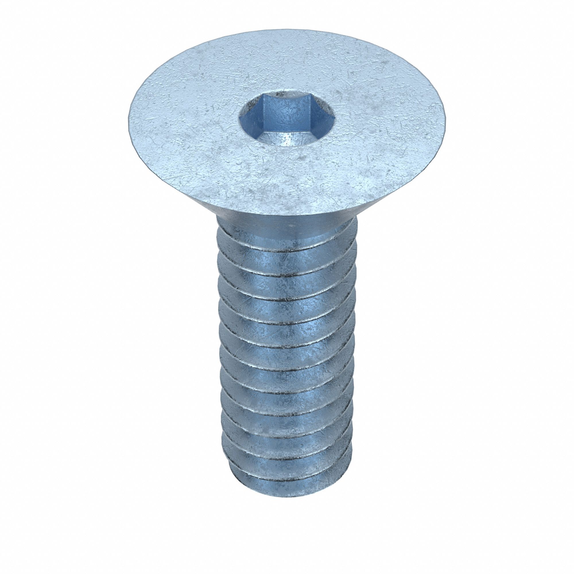 Socket Flat Head Screw: #10-24 Thread Size, 1/2 in Lg, Flat, Zinc Plated, Alloy Steel, 100 PK