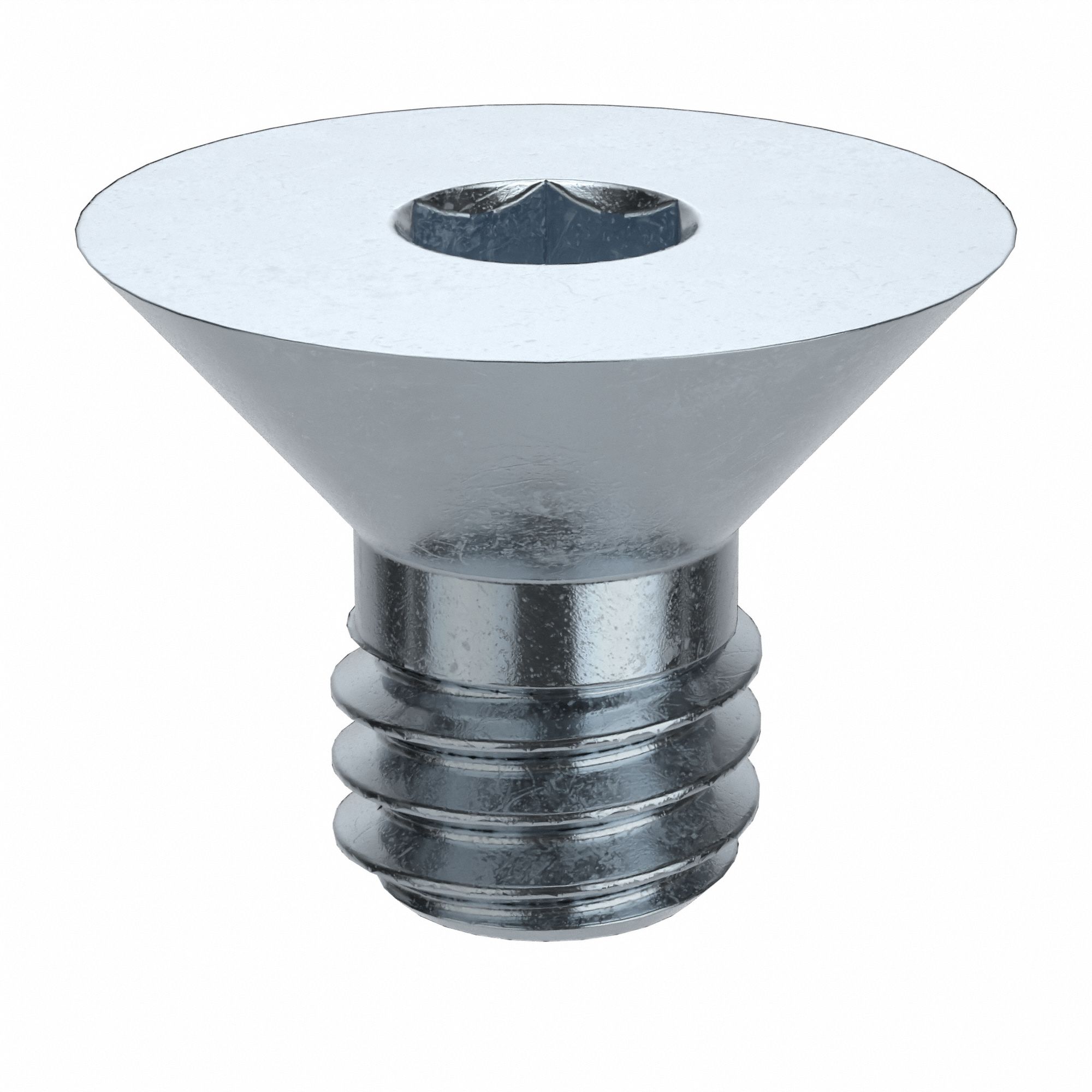 Socket Flat Head Screw: 5/16"-18 Thread Size, 1/2 in Lg, Flat, Zinc Plated, Alloy Steel, 100 PK