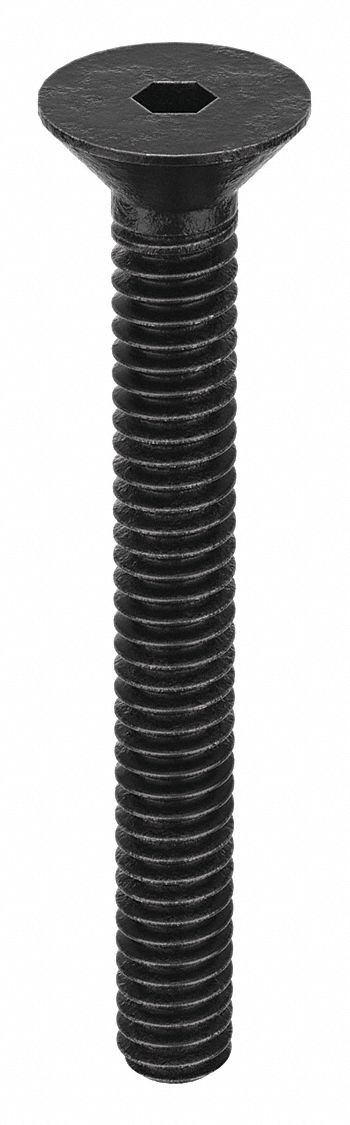 Socket Flat Head Screw: #0-80 Thread Size, 1/2 in Lg, Flat, Black Oxide, Alloy Steel, 100 PK