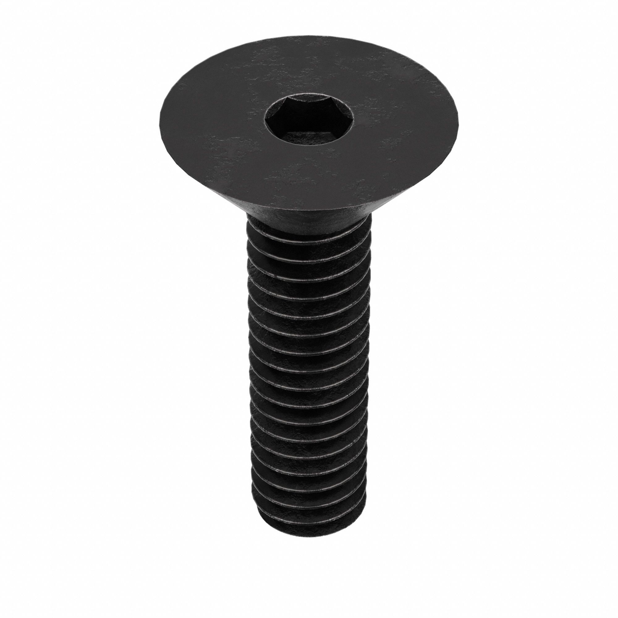 Socket Flat Head Screw: #1-72 Thread Size, 1/4 in Lg, Flat, Black Oxide, Alloy Steel, 100 PK