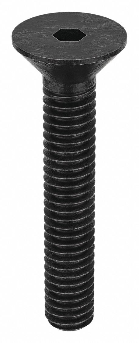 Socket Flat Head Screw: #4-48 Thread Size, 5/8 in Lg, Flat, Black Oxide, Alloy Steel, 100 PK