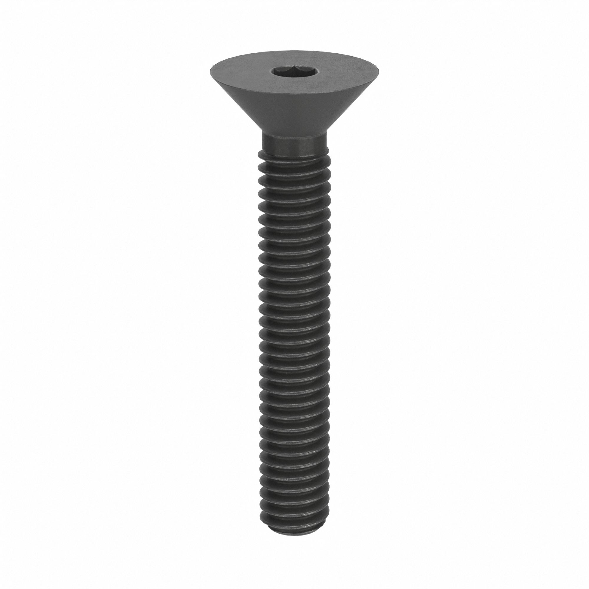 Socket Flat Head Screw: #4-48 Thread Size, 3/4 in Lg, Flat, Black Oxide, Alloy Steel, 100 PK