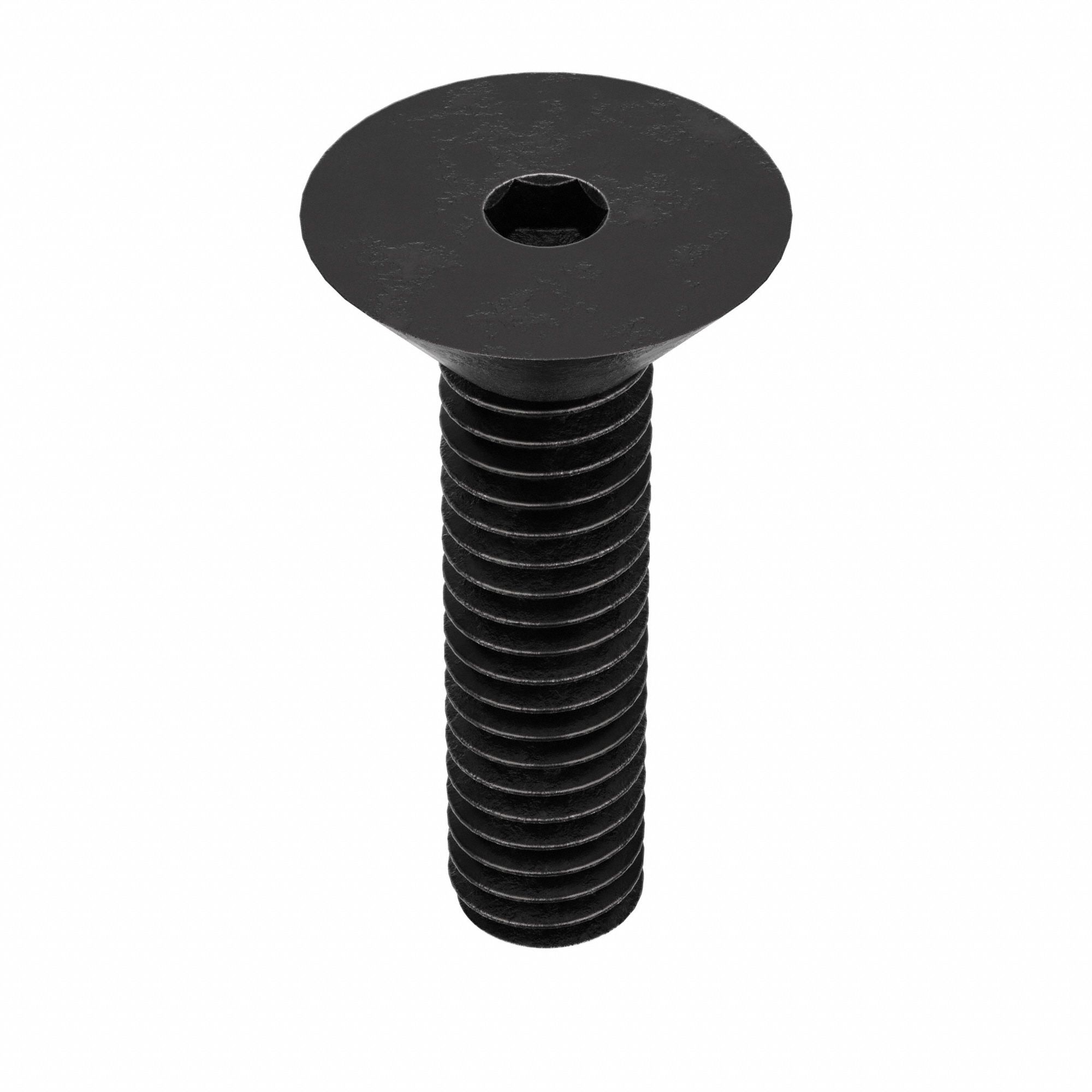Socket Flat Head Screw: #6-40 Thread Size, 1/2 in Lg, Flat, Black Oxide, Alloy Steel, 100 PK