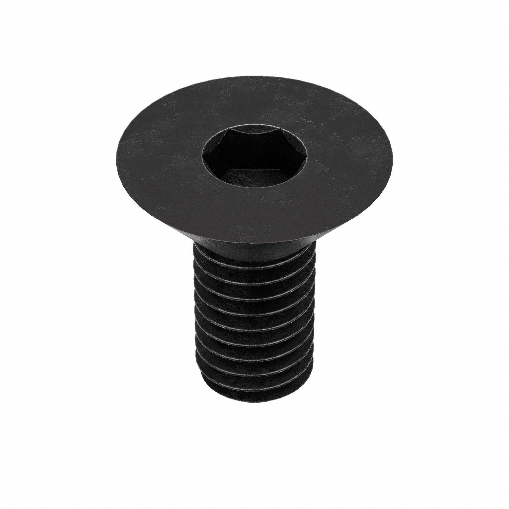 Socket Flat Head Screw: #10-32 Thread Size, 5/16 in Lg, Flat, Black Oxide, Alloy Steel, 100 PK