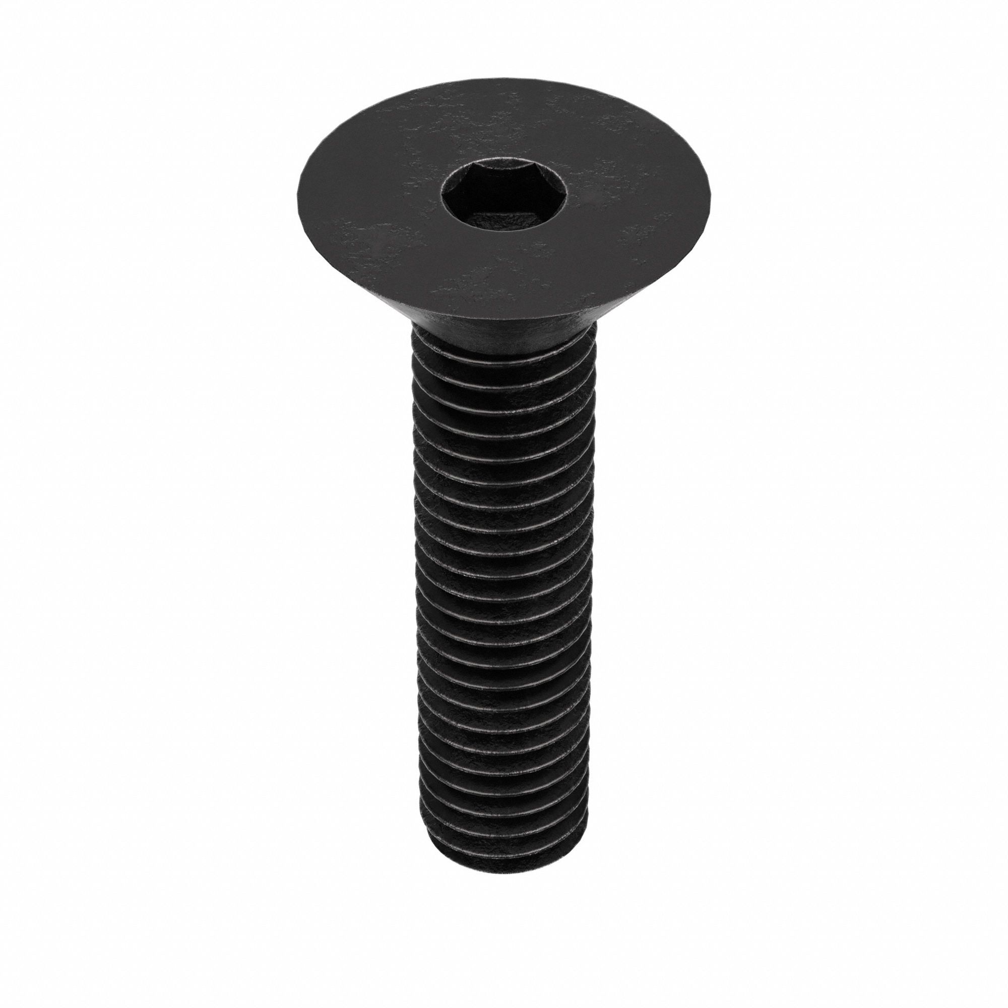 SOCKET FLAT HEAD SCREW, #10-32 THREAD SIZE, ¾ IN L, FLAT, BLACK OXIDE, STEEL, 100 PK