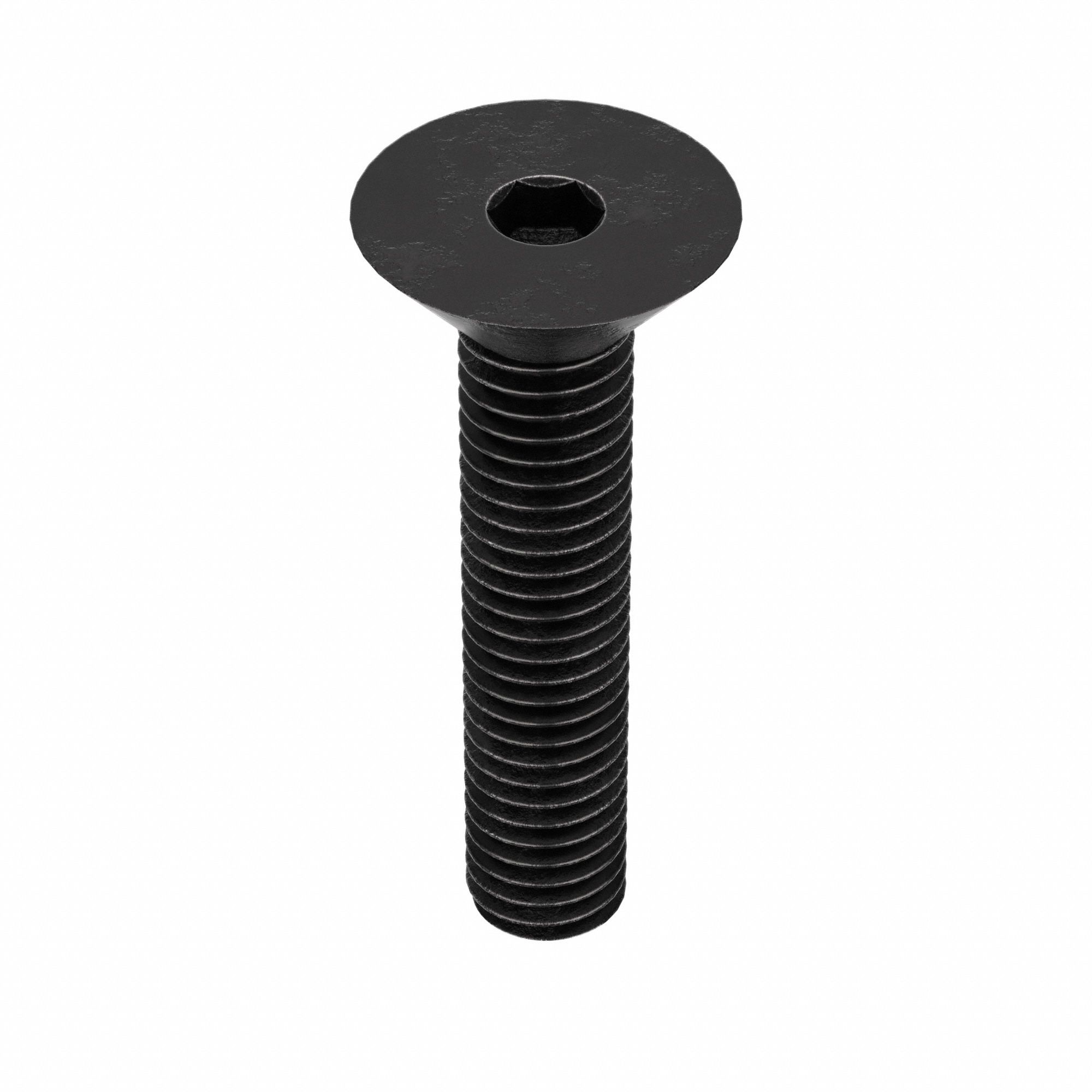 Socket Flat Head Screw: #10-32 Thread Size, 7/8 in Lg, Flat, Black Oxide, Alloy Steel, 100 PK