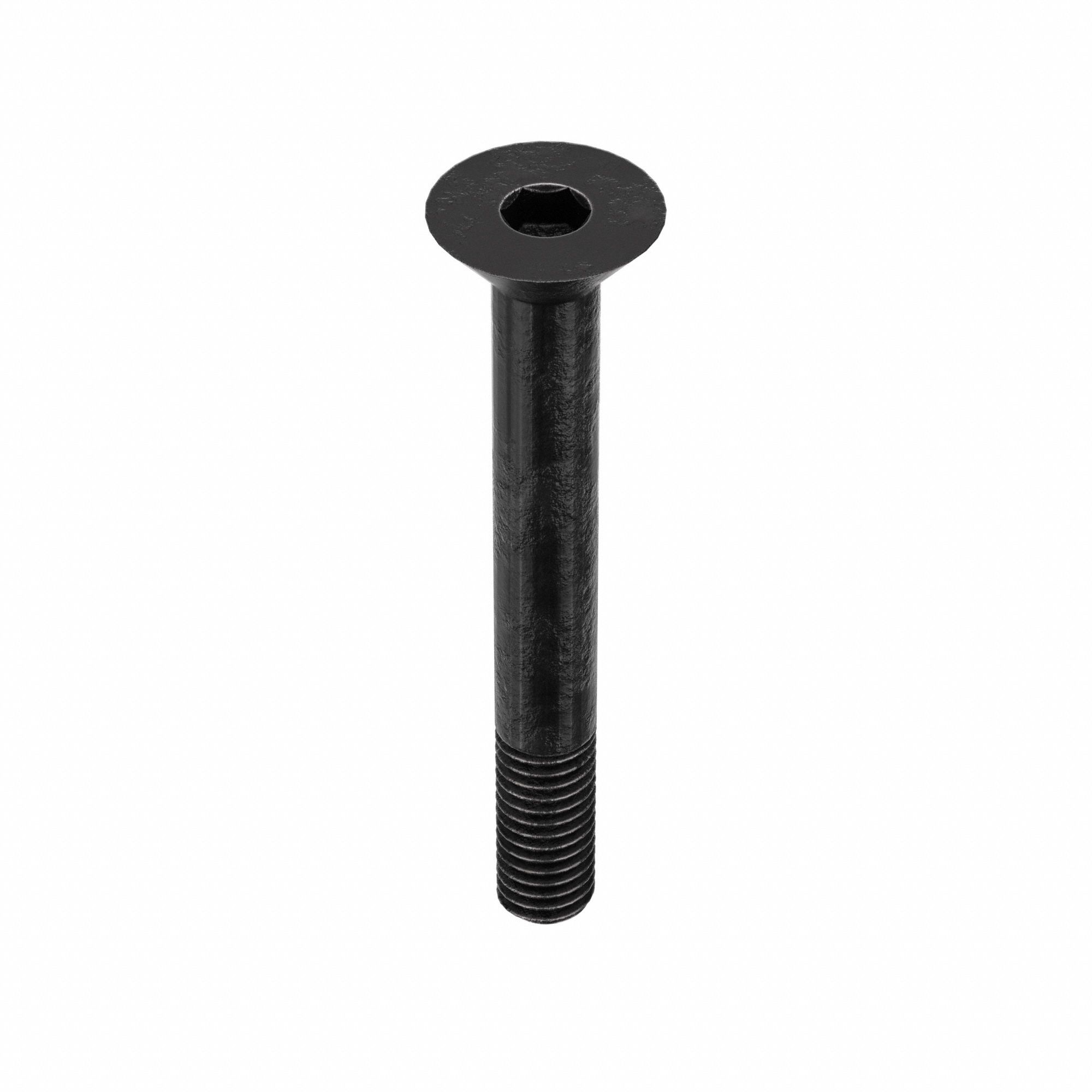 Socket Flat Head Screw: #10-32 Thread Size, 1 1/2 in Lg, Flat, Black Oxide, Alloy Steel, 100 PK