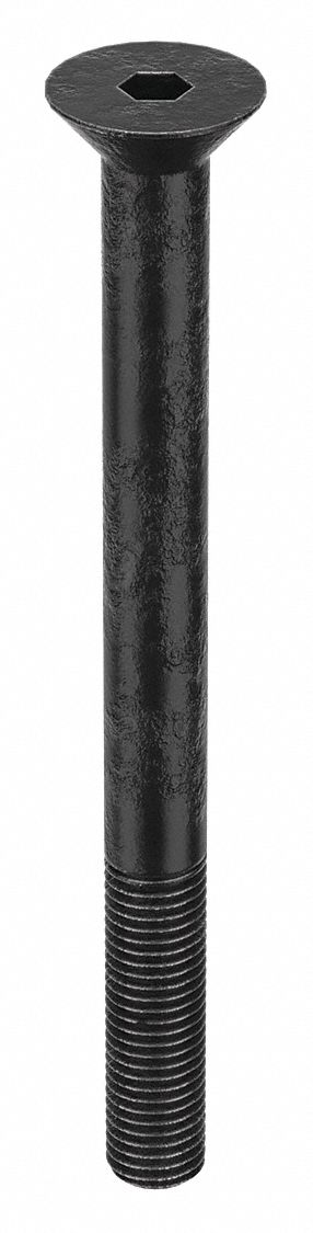 Socket Flat Head Screw: 5/16"-24 Thread Size, 3 1/2 in Lg, Flat, Black Oxide, Alloy Steel, 25 PK