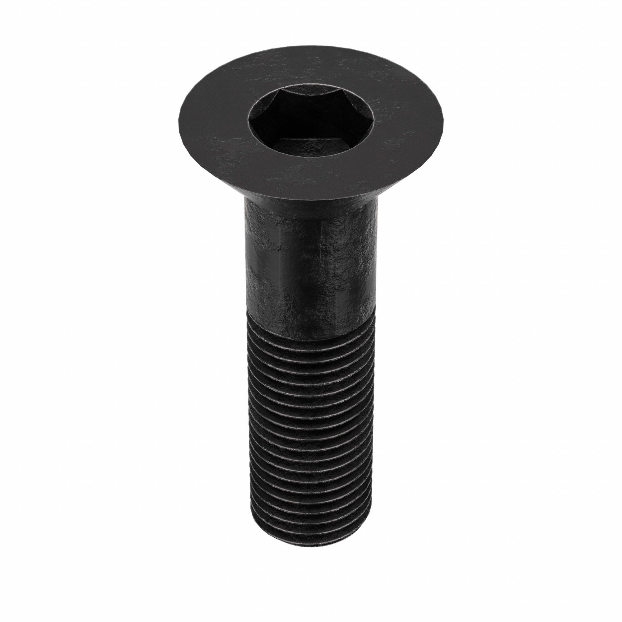 Socket Flat Head Screw: 7/16"-20 Thread Size, 1 1/2 in Lg, Flat, Black Oxide, Alloy Steel, 25 PK