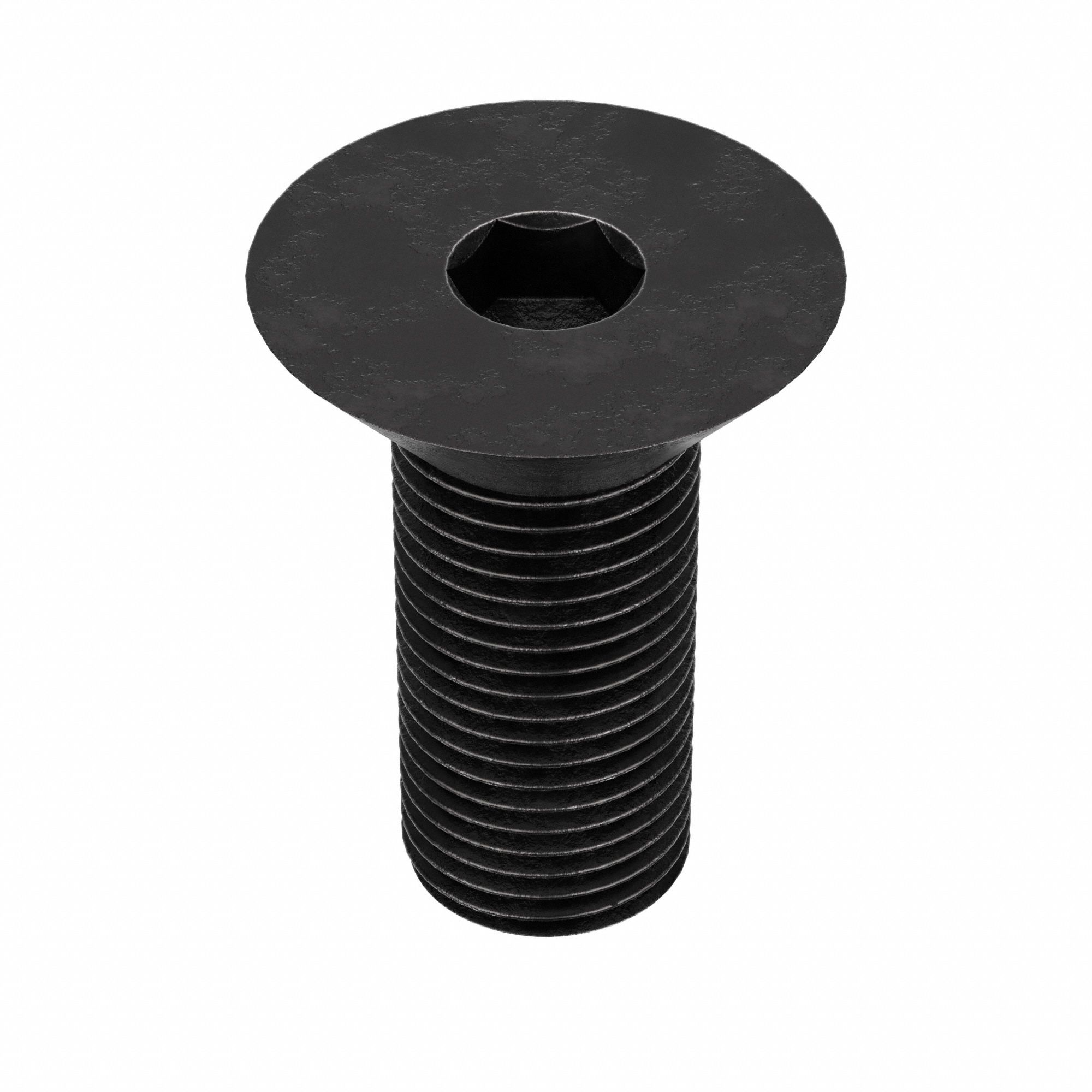 Socket Flat Head Screw: 1/2"-20 Thread Size, 1 in Lg, Flat, Black Oxide, Alloy Steel, 10 PK