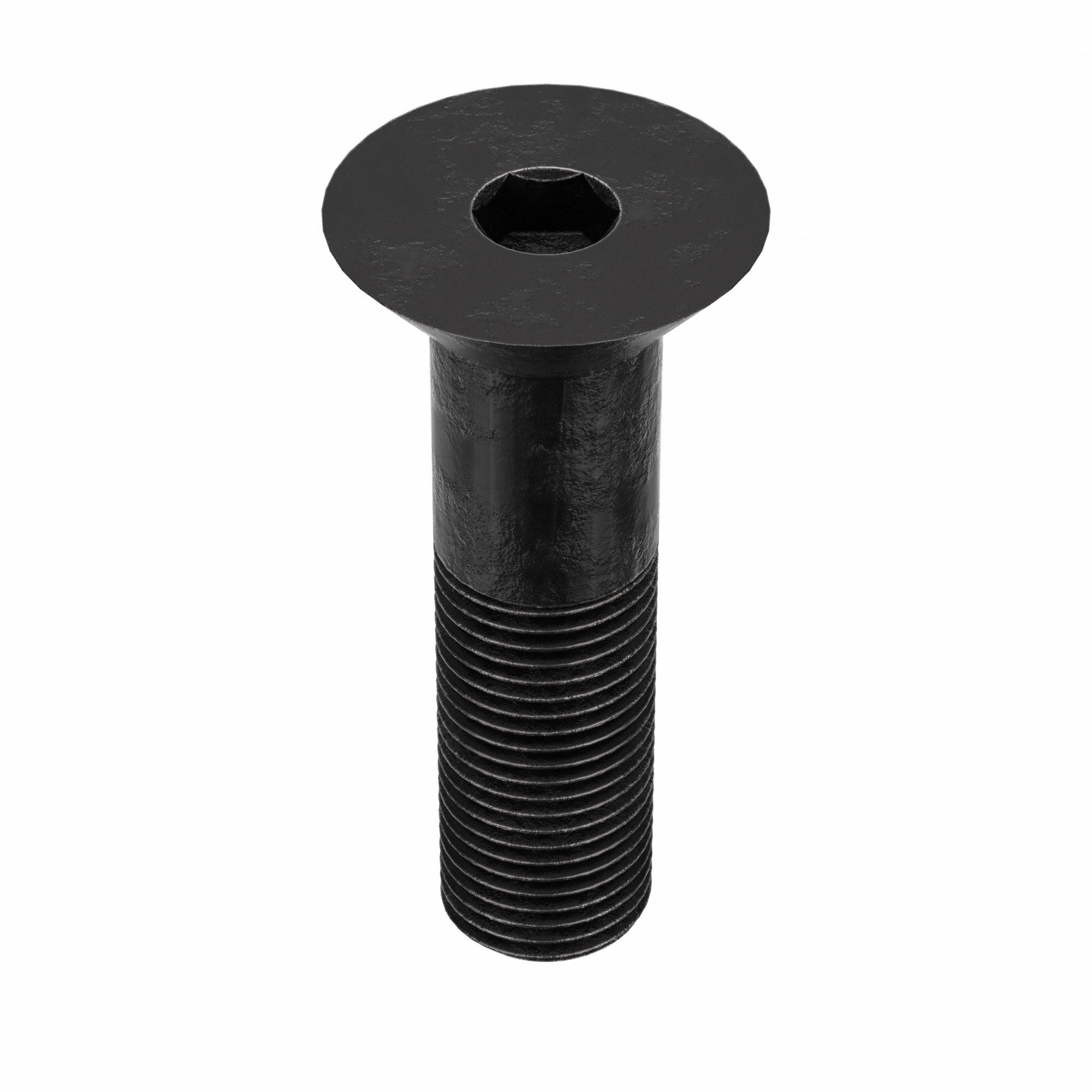 Socket Flat Head Screw: 1/2"-20 Thread Size, 1 3/4 in Lg, Flat, Black Oxide, Alloy Steel, 10 PK