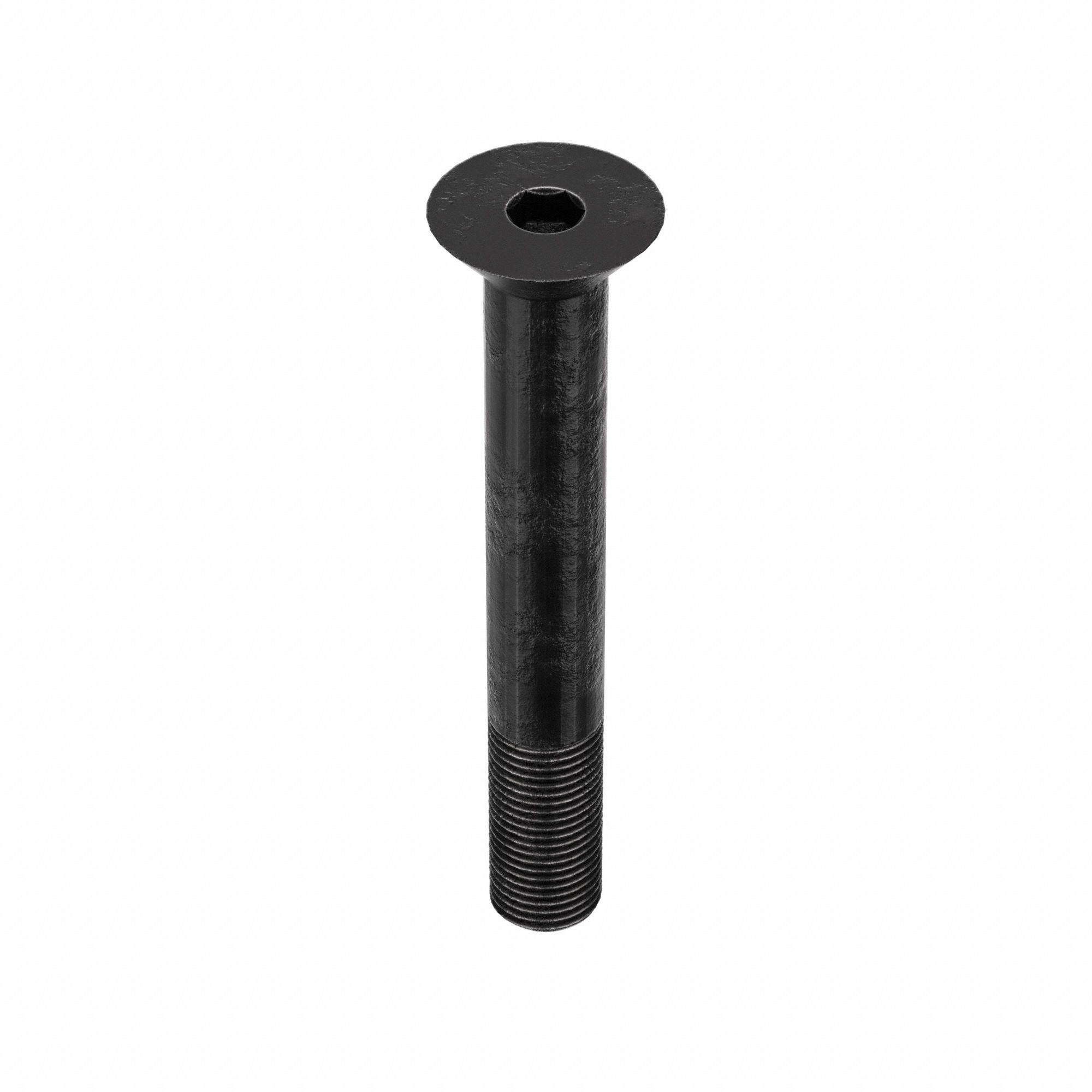 Socket Flat Head Screw: 1/2"-20 Thread Size, 3 1/2 in Lg, Flat, Black Oxide, Alloy Steel, 5 PK