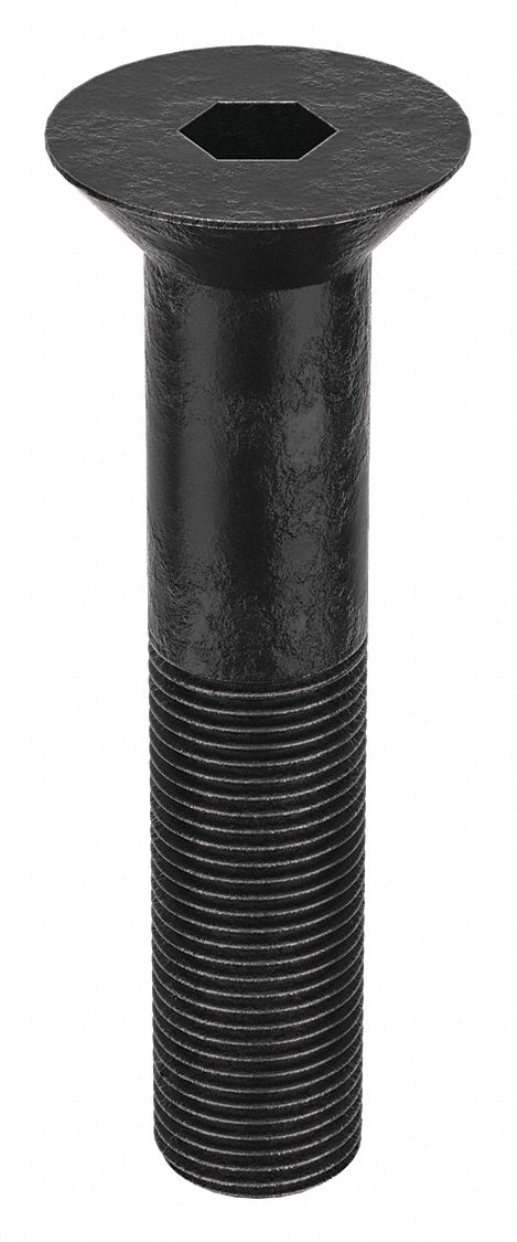 Socket Flat Head Screw: 5/8"-18 Thread Size, 3 in Lg, Flat, Black Oxide, Alloy Steel, 5 PK