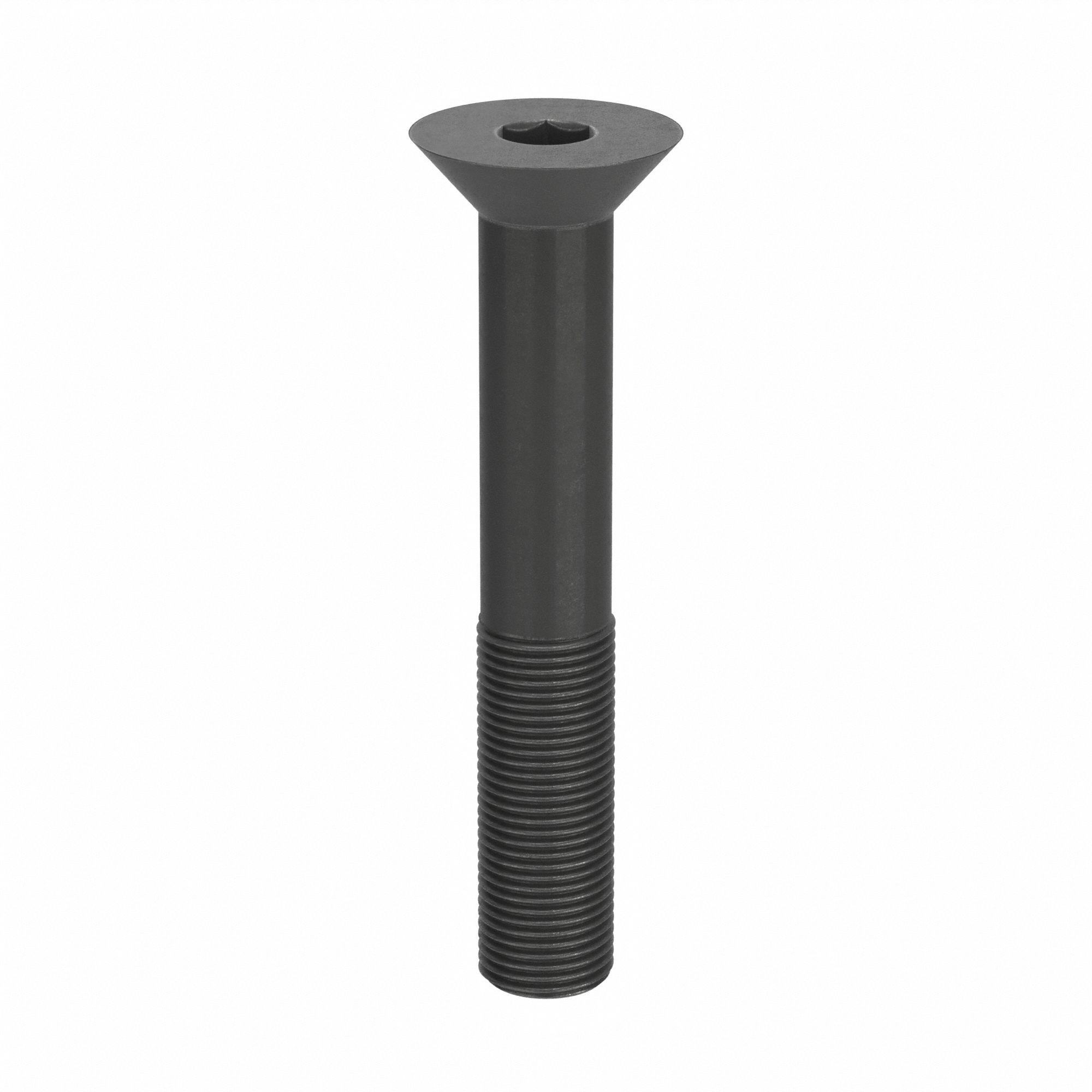 Socket Flat Head Screw: 5/8"-18 Thread Size, 4 in Lg, Flat, Black Oxide, Alloy Steel, 5 PK