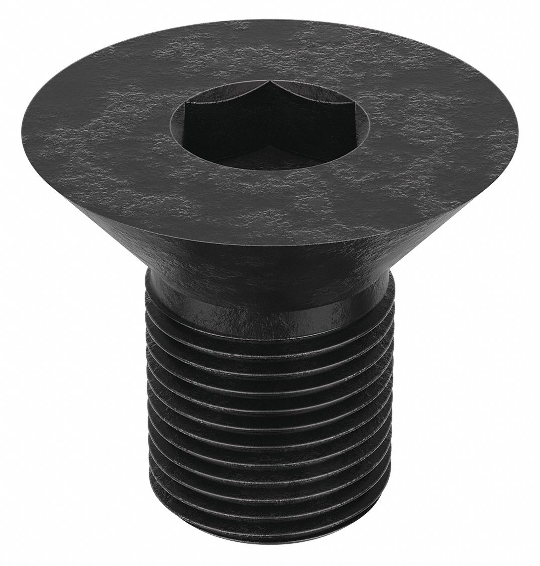 Socket Flat Head Screw: 3/4"-16 Thread Size, 1 1/4 in Lg, Flat, Black Oxide, Alloy Steel, 5 PK