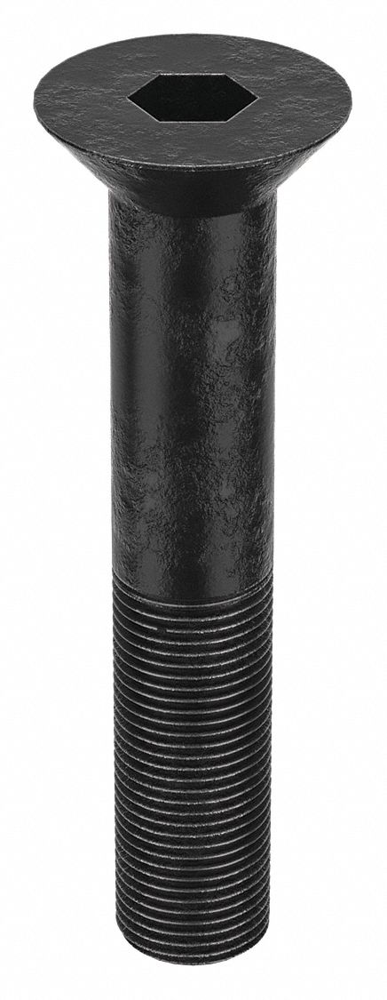 Socket Flat Head Screw: 3/4"-16 Thread Size, 4 in Lg, Flat, Black Oxide, Alloy Steel, 5 PK