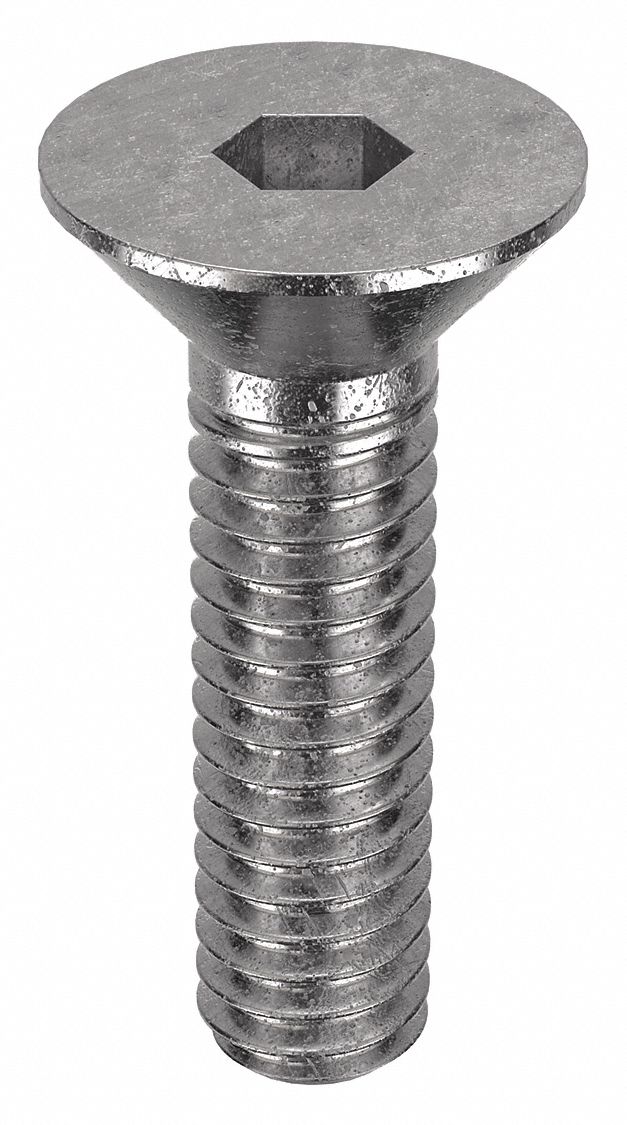 SOCKET FLAT HEAD SCREW, #1-72 THREAD, ¼ IN L, FLAT, PLAIN FINISH, 18-8 STAINLESS STEEL, 100 PK