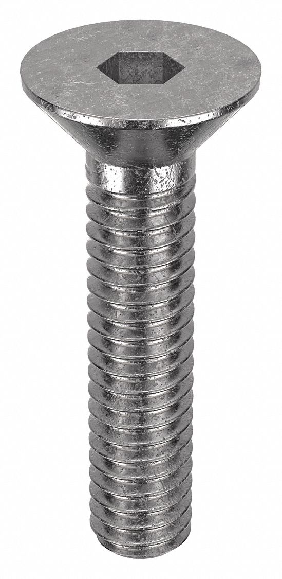 SOCKET FLAT HEAD SCREW, #1-72 THREAD, 5/16 IN L, FLAT, PLAIN, 18-8 STAINLESS STEEL, 100 PK