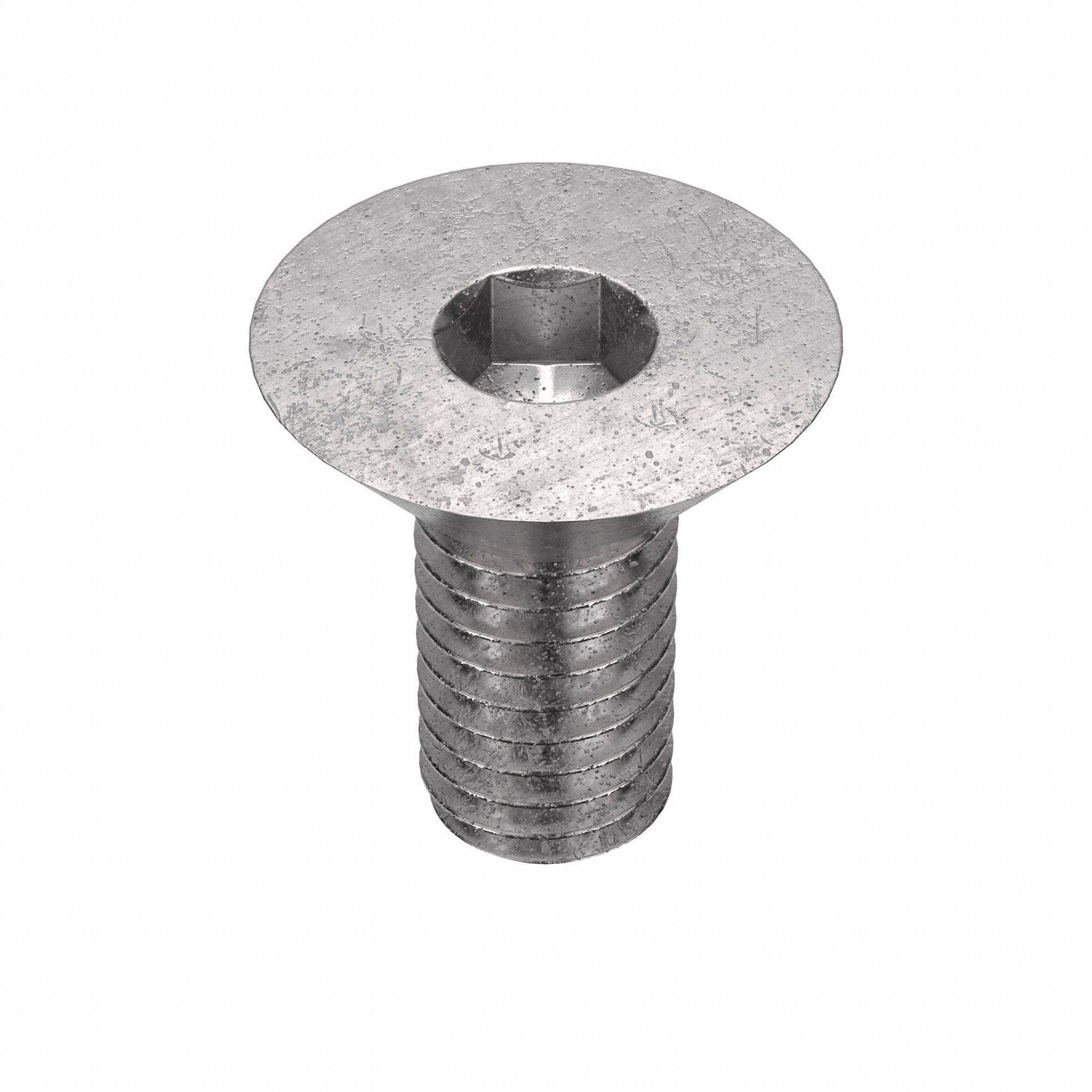 Socket Flat Head Screw: #10-32 Thread Size, 5/16 in Lg, Flat, Plain, Stainless Steel, 18-8, 100 PK