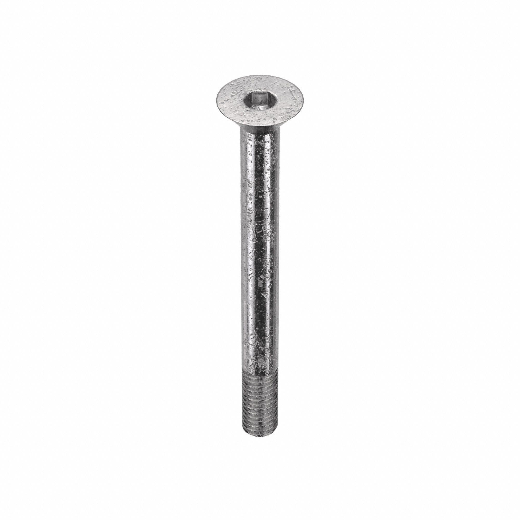 SOCKET FLAT HEAD SCREW, #10-32 THREAD, 2 IN L, FLAT, PLAIN, 18-8 STAINLESS STEEL, 100 PK