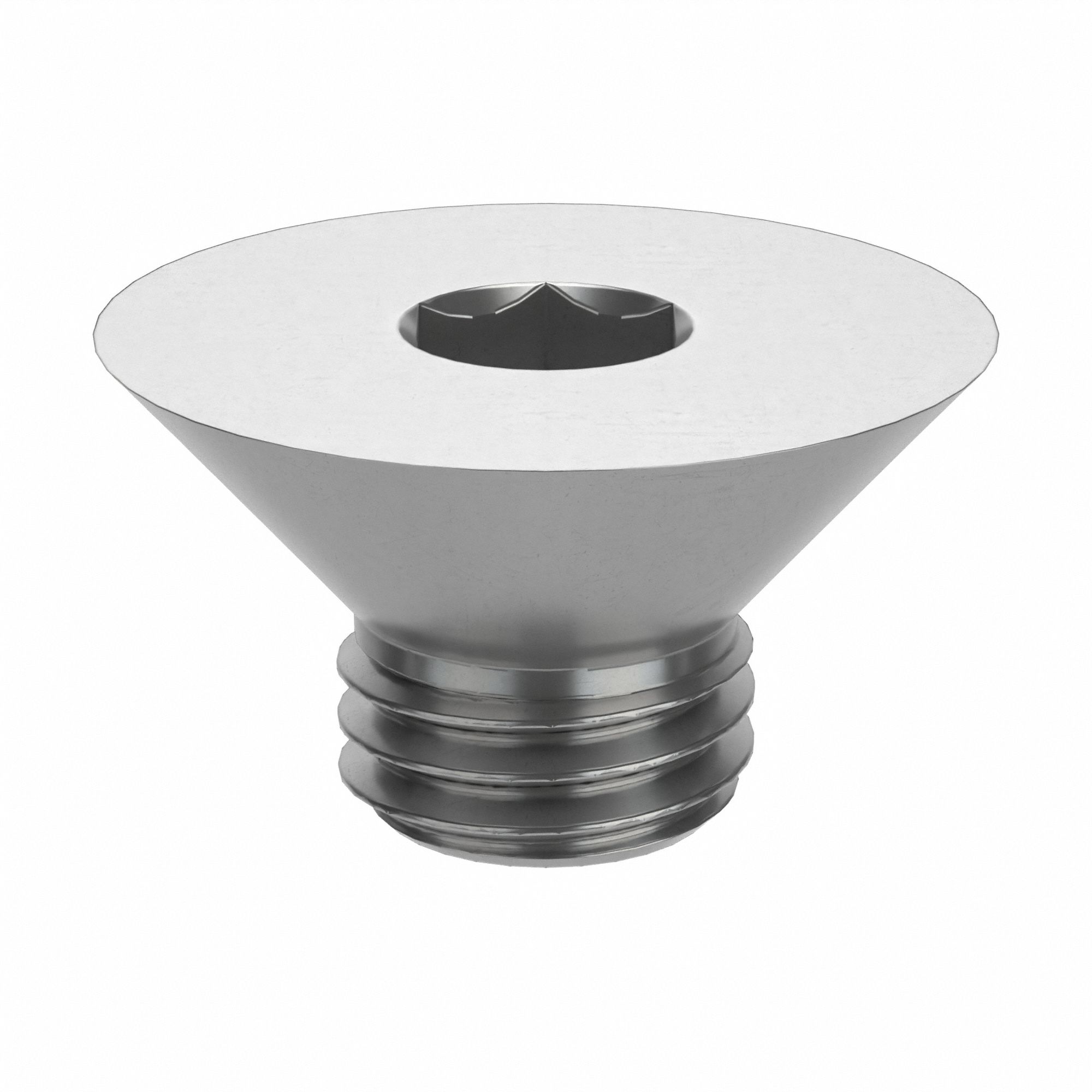 Socket Flat Head Screw: 5/16"-24 Thread Size, 3/8 in Lg, Flat, Plain, Stainless Steel, 18-8, 100 PK