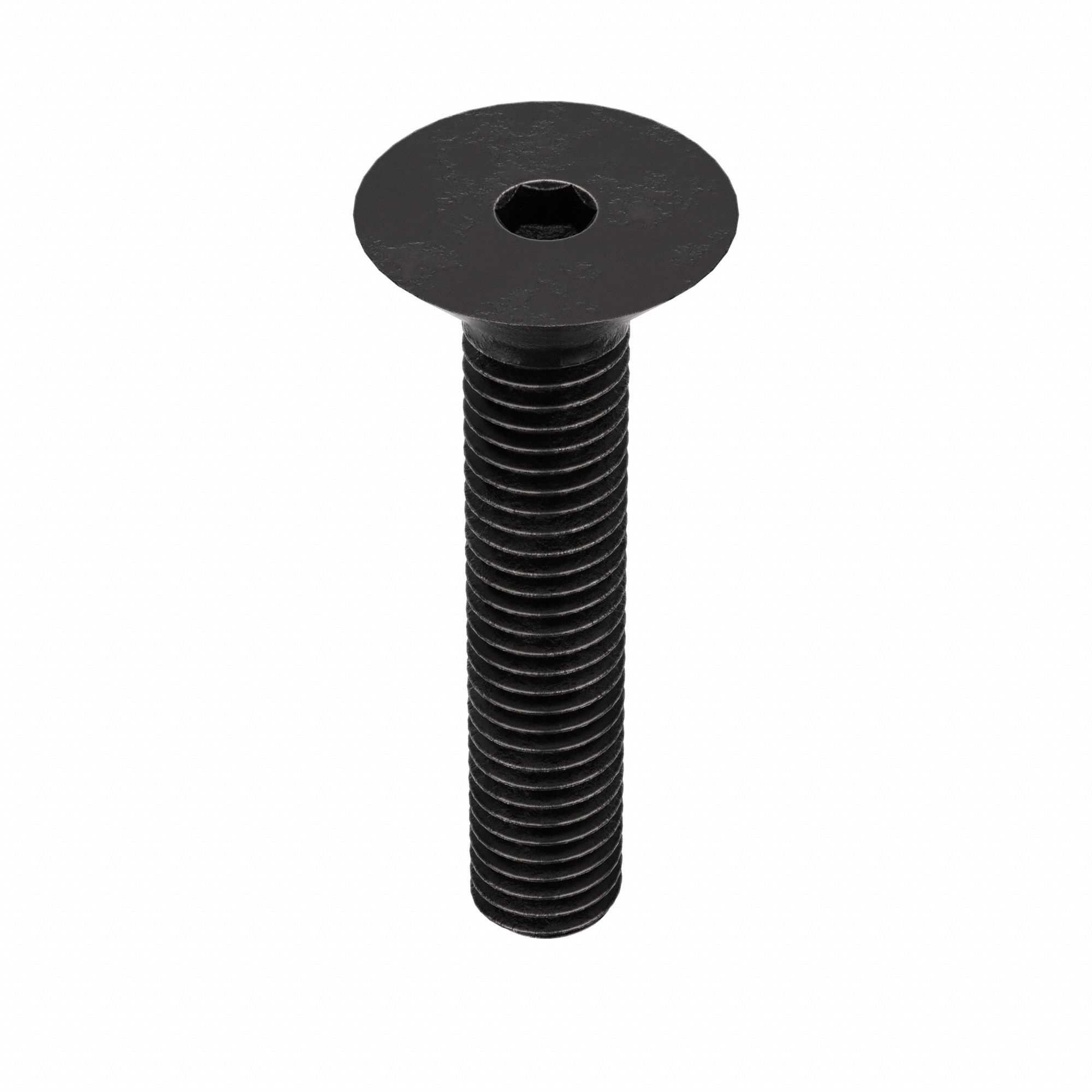 Socket Flat Head Screw: M5x0.80 Thread Size, 25 mm Lg, Flat, Black Oxide, Alloy Steel, 100 PK