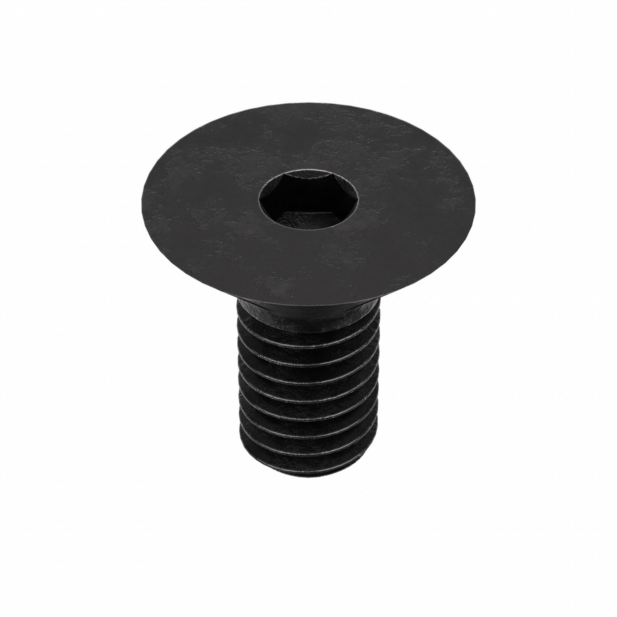 Socket Flat Head Screw: M6x1.00 Thread Size, 10 mm Lg, Flat, Black Oxide, Alloy Steel, 100 PK