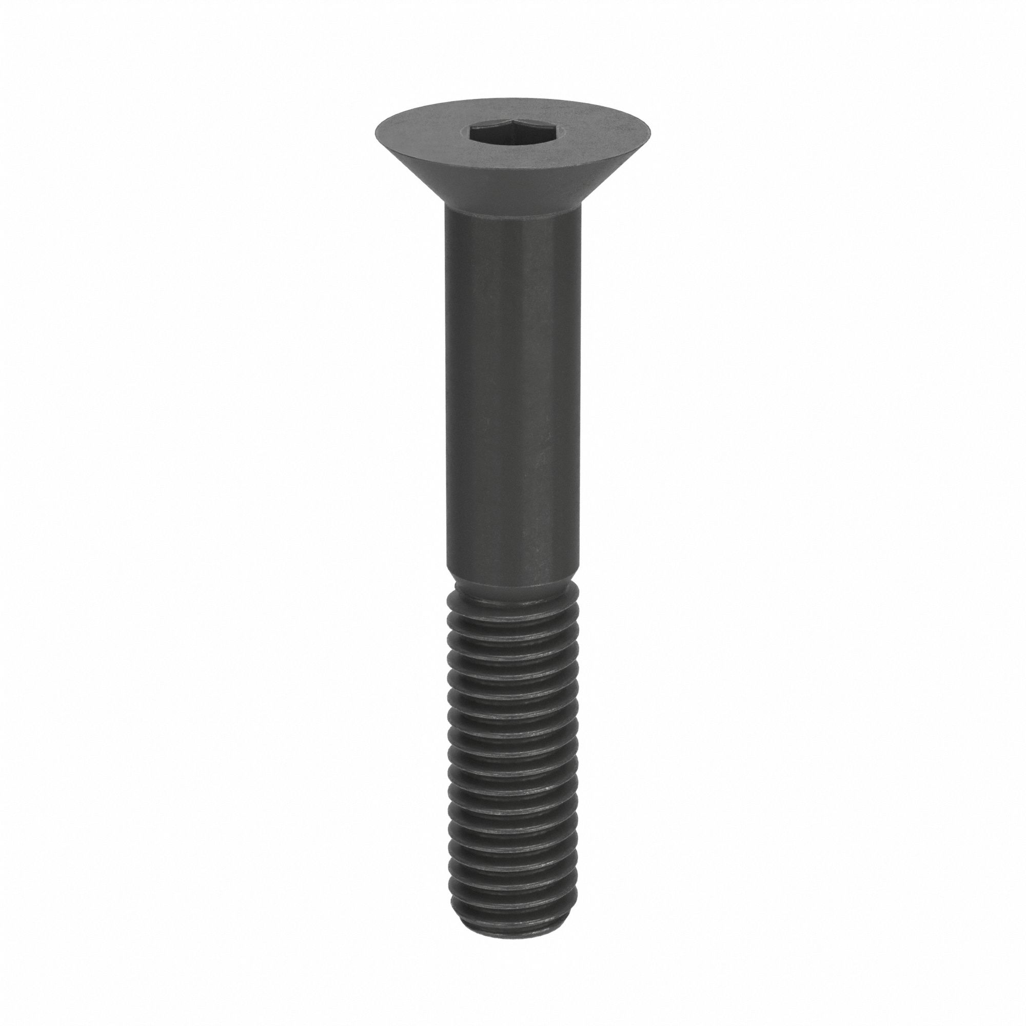 Socket Flat Head Screw: M8x1.25 Thread Size, 50 mm Lg, Flat, Black Oxide, Alloy Steel, 100 PK