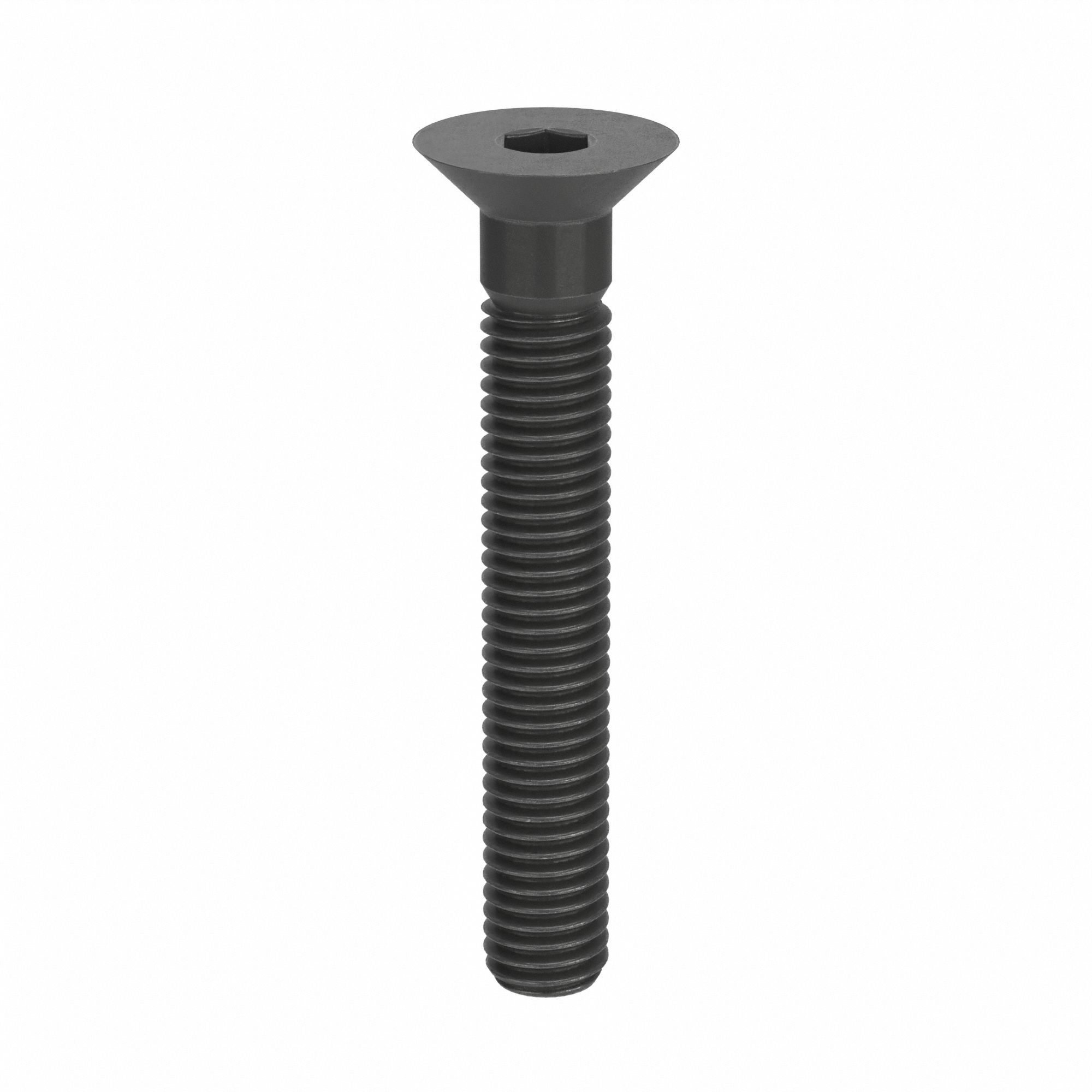 Socket Flat Head Screw: M8x1.25 Thread Size, 55 mm Lg, Flat, Black Oxide, Alloy Steel, 100 PK