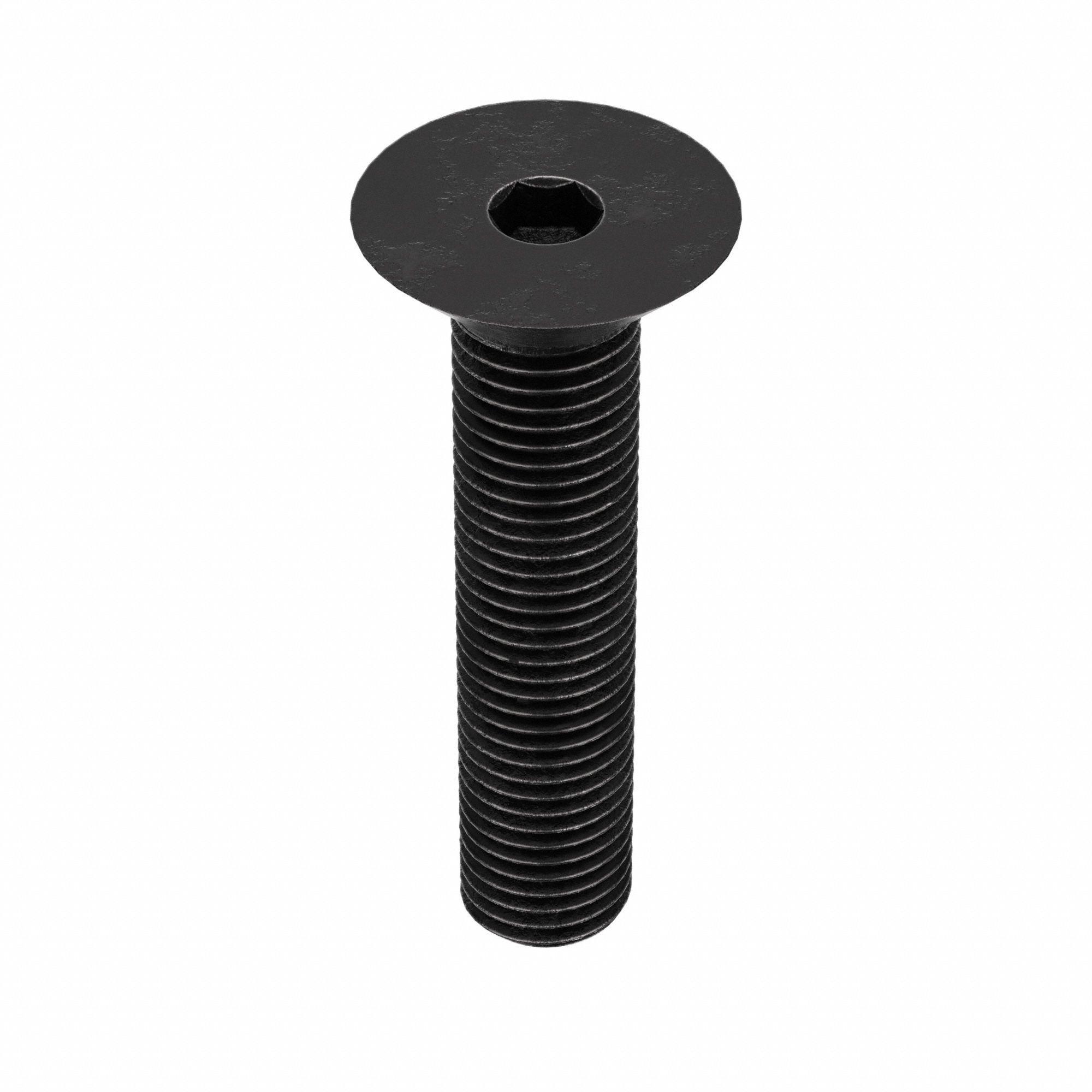 Socket Flat Head Screw: M20x2.50 Thread Size, 90 mm Lg, Flat, Black Oxide, Alloy Steel, 10 PK