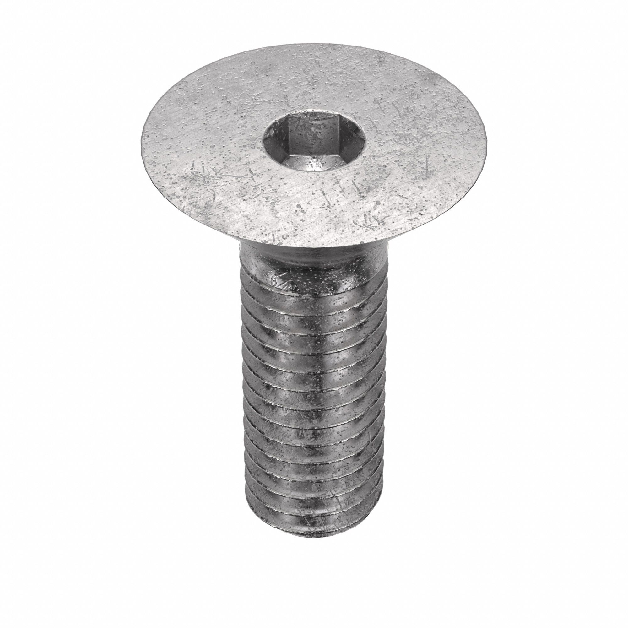 Socket Flat Head Screw: M3x0.50 Thread Size, 8 mm Lg, Flat, Plain, Stainless Steel, 18-8, 50 PK