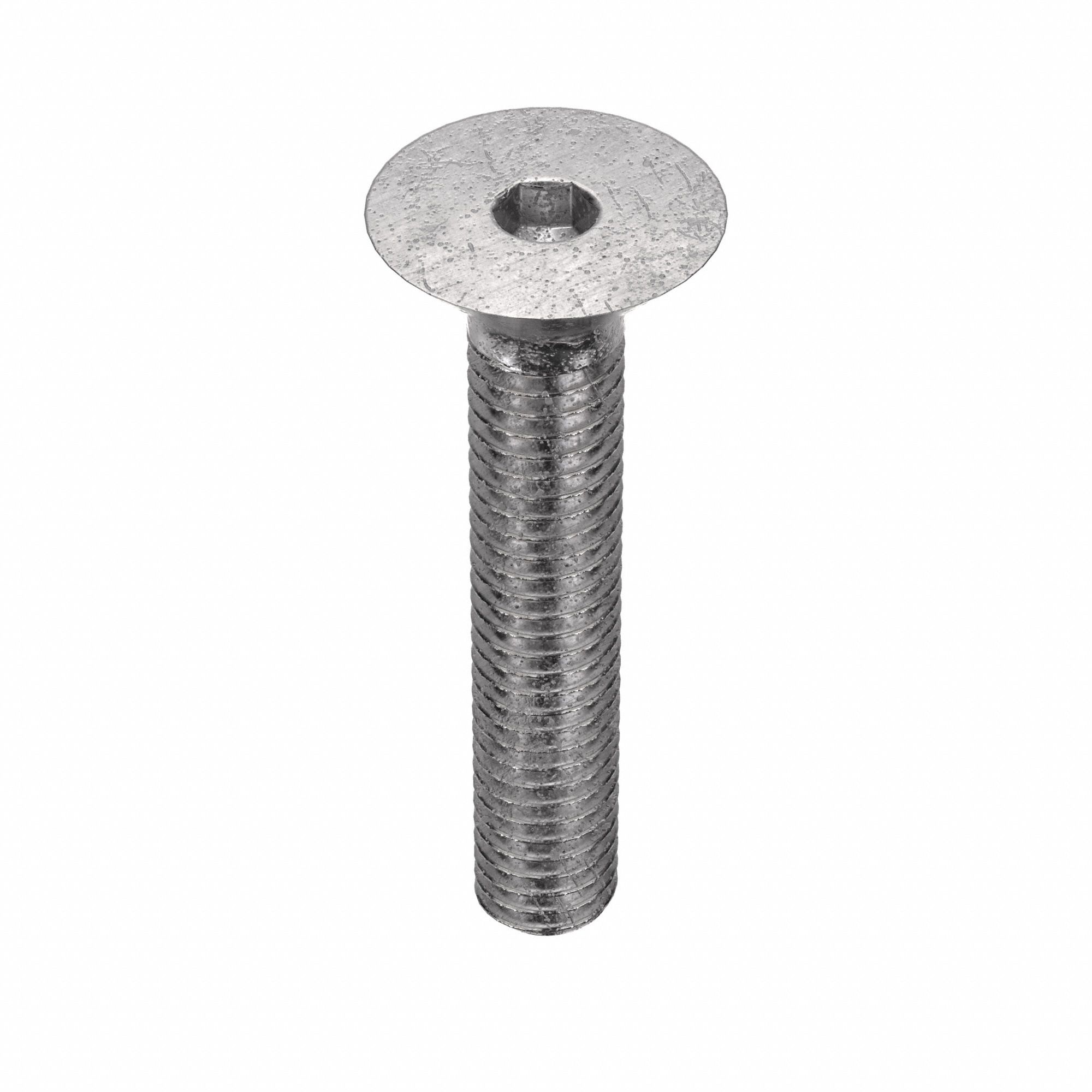 Socket Flat Head Screw: M3x0.50 Thread Size, 16 mm Lg, Flat, Plain, Stainless Steel, 18-8, 50 PK