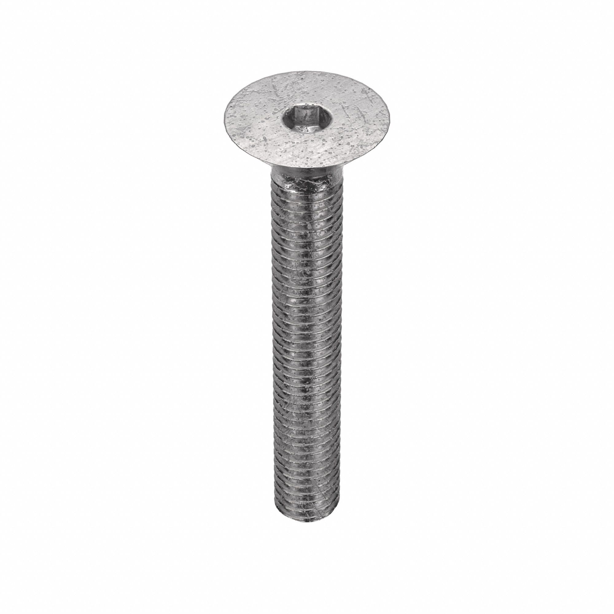 Socket Flat Head Screw: M3x0.50 Thread Size, 20 mm Lg, Flat, Plain, Stainless Steel, 18-8, 50 PK