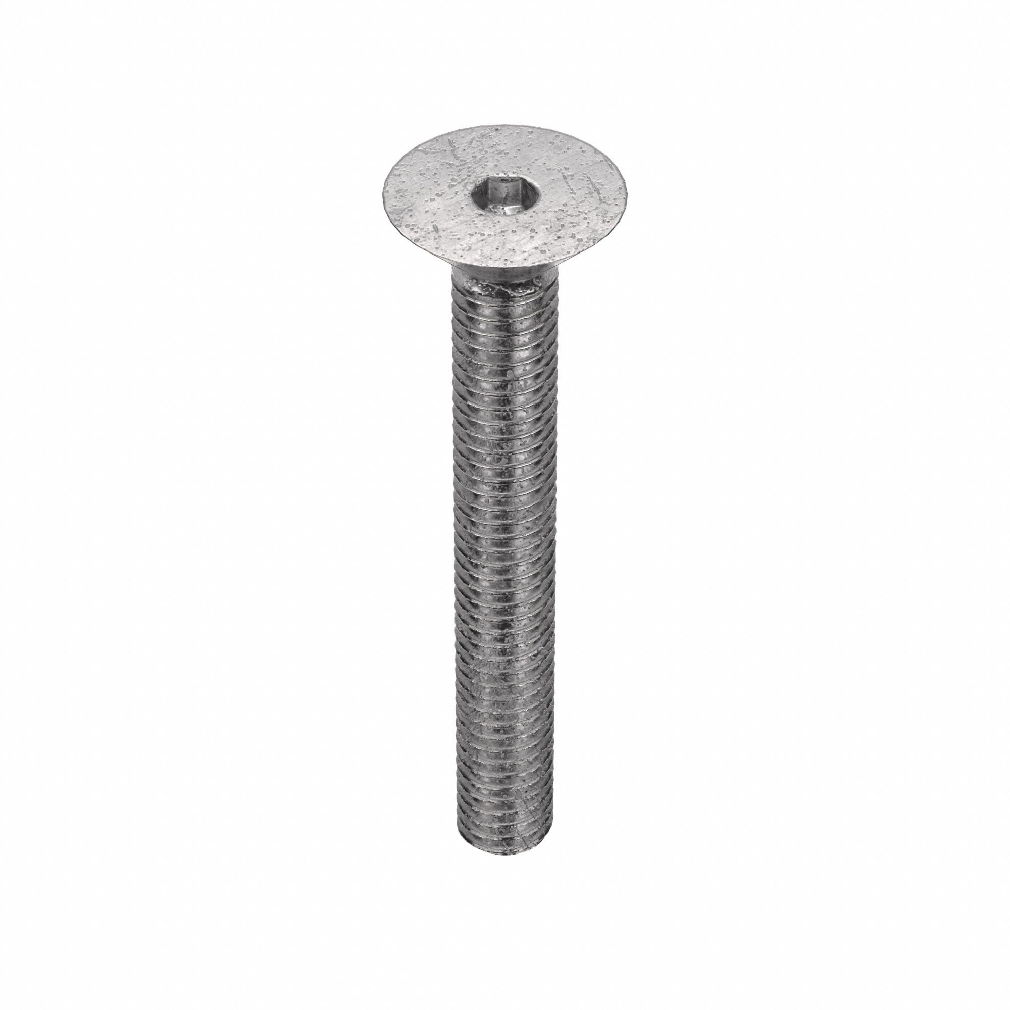 Socket Flat Head Screw: M4x0.70 Thread Size, 30 mm Lg, Flat, Plain, Stainless Steel, 18-8, 50 PK