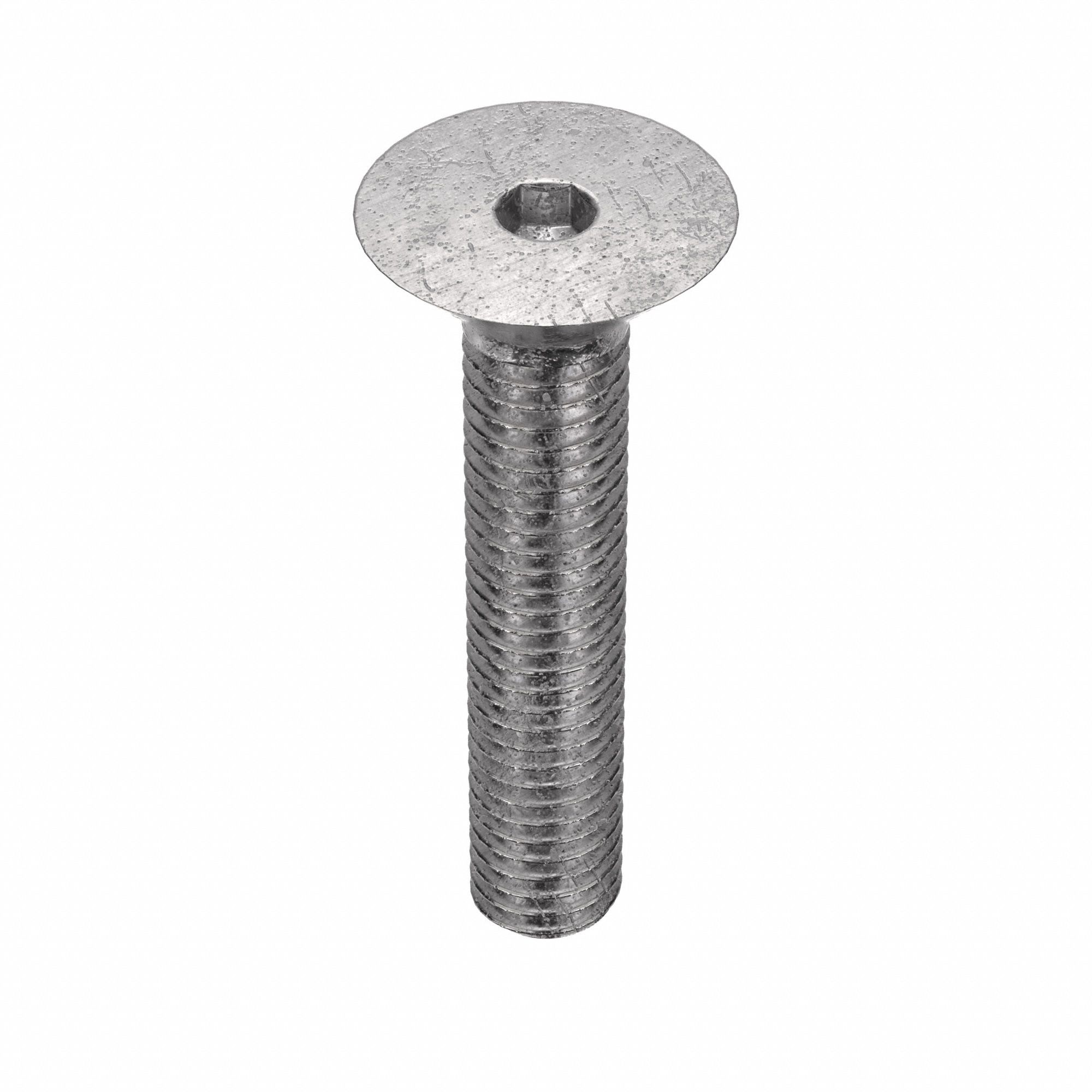 Socket Flat Head Screw: M5x0.80 Thread Size, 25 mm Lg, Flat, Plain, Stainless Steel, 18-8, 50 PK