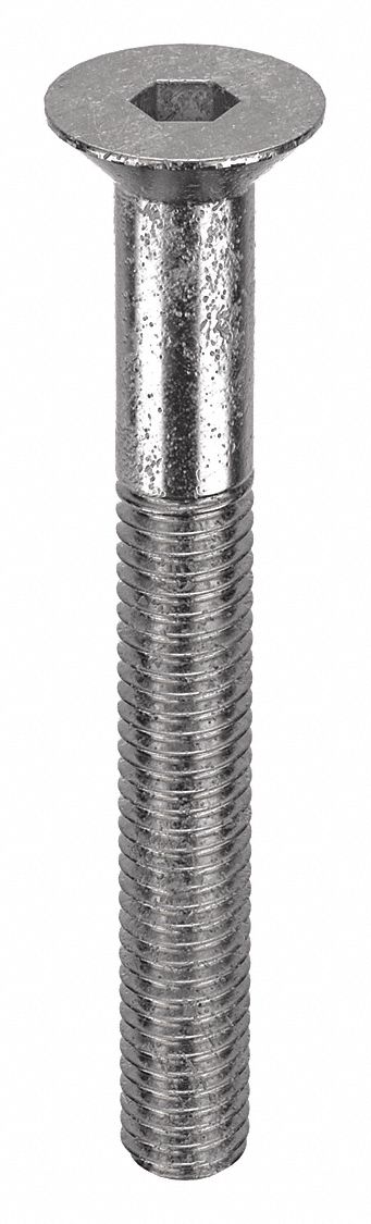 Socket Flat Head Screw: M6x1.00 Thread Size, 50 mm Lg, Flat, Plain, Stainless Steel, 18-8, 50 PK
