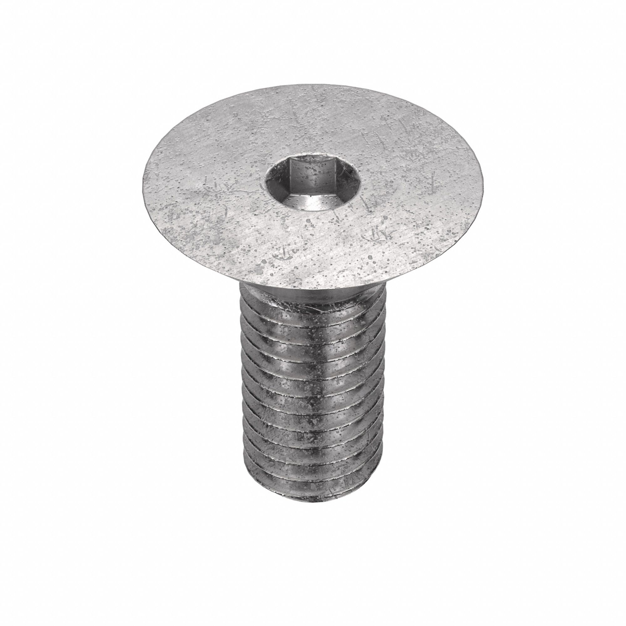 Socket Flat Head Screw: M8x1.25 Thread Size, 16 mm Lg, Flat, Plain, Stainless Steel, 18-8, 50 PK
