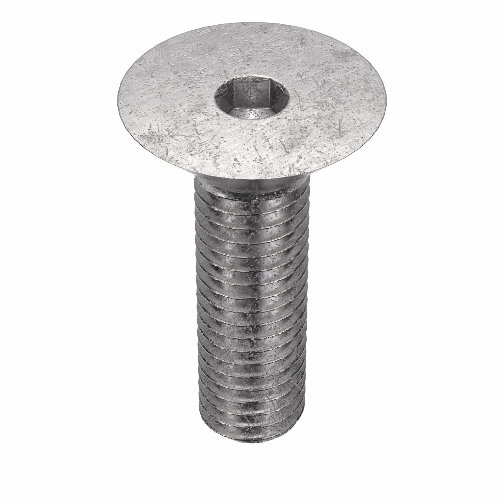Socket Flat Head Screw: M8x1.25 Thread Size, 25 mm Lg, Flat, Plain, Stainless Steel, 18-8, 50 PK