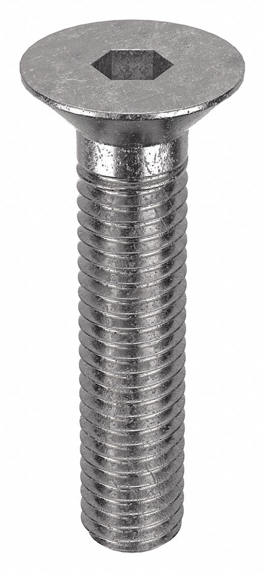 Socket Flat Head Screw: M8x1.25 Thread Size, 35 mm Lg, Flat, Plain, Stainless Steel, 18-8, 50 PK