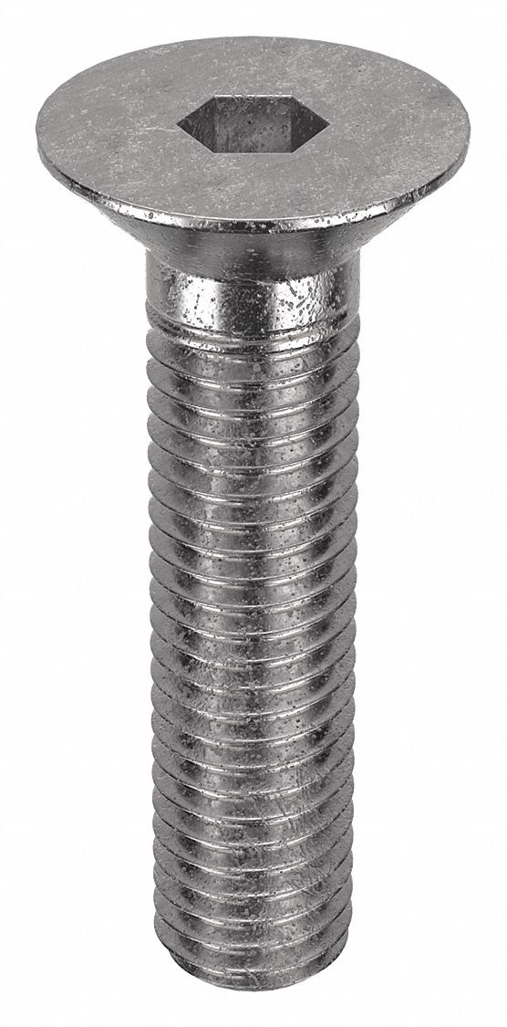 Socket Flat Head Screw: M10x1.50 Thread Size, 40 mm Lg, Flat, Plain, Stainless Steel, 18-8, 25 PK