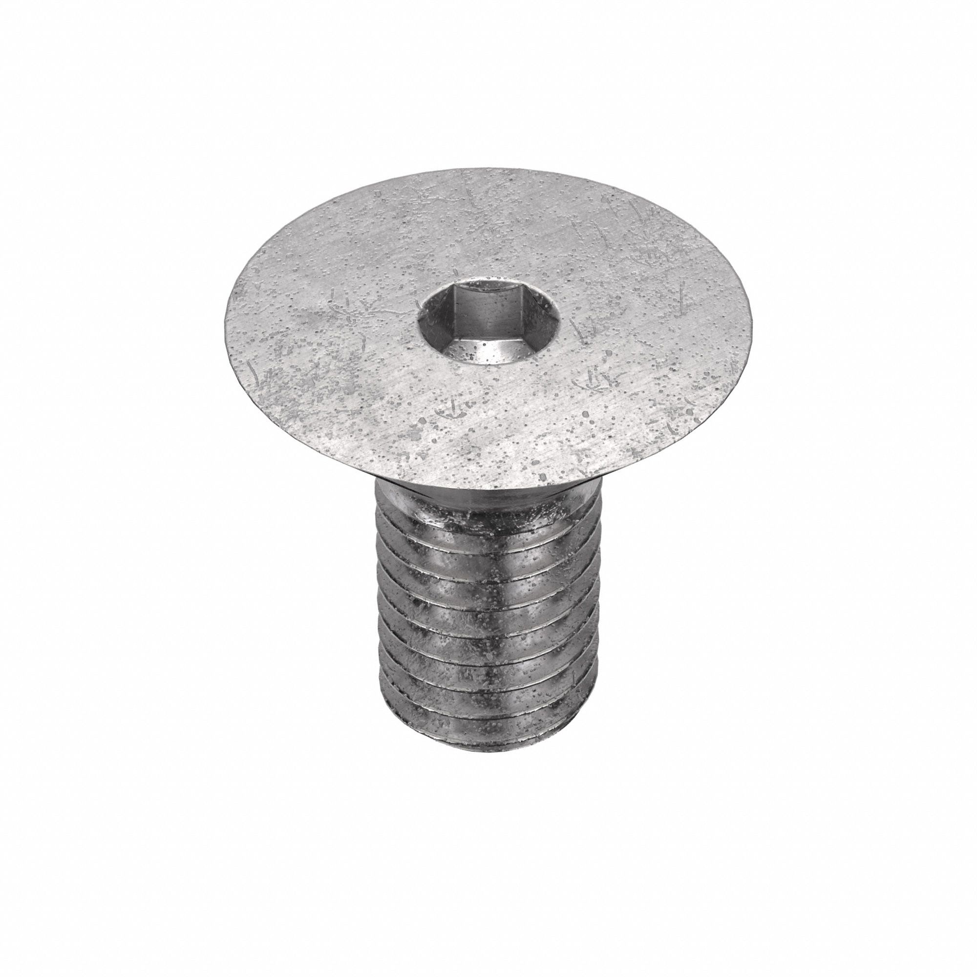 Socket Flat Head Screw: M5x0.80 Thread Size, 8 mm Lg, Flat, Plain, Stainless Steel, 316, 50 PK