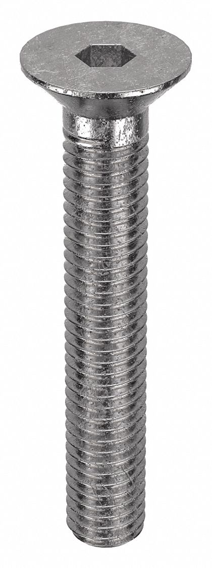 Socket Flat Head Screw: M5x0.80 Thread Size, 30 mm Lg, Flat, Plain, Stainless Steel, 316, 50 PK
