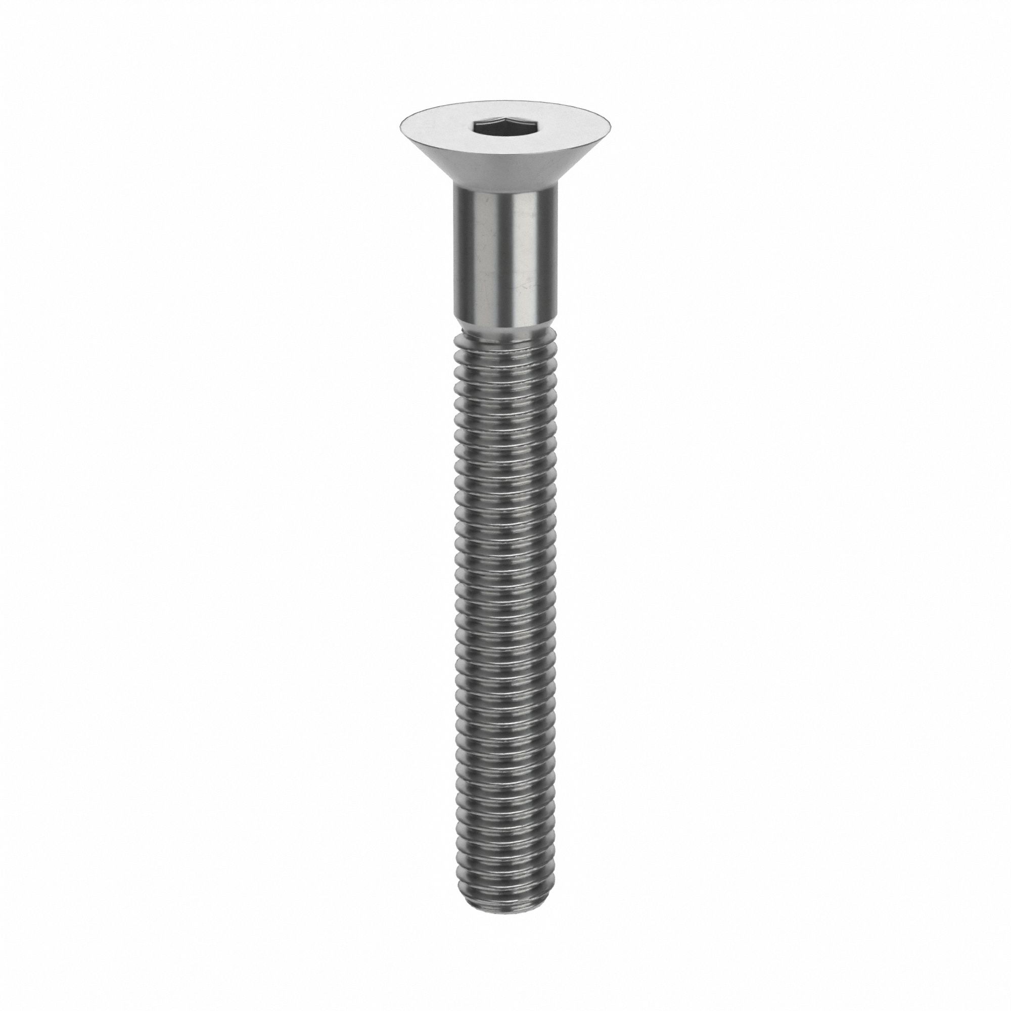 Socket Flat Head Screw: M5x0.80 Thread Size, 40 mm Lg, Flat, Plain, Stainless Steel, 316, 50 PK