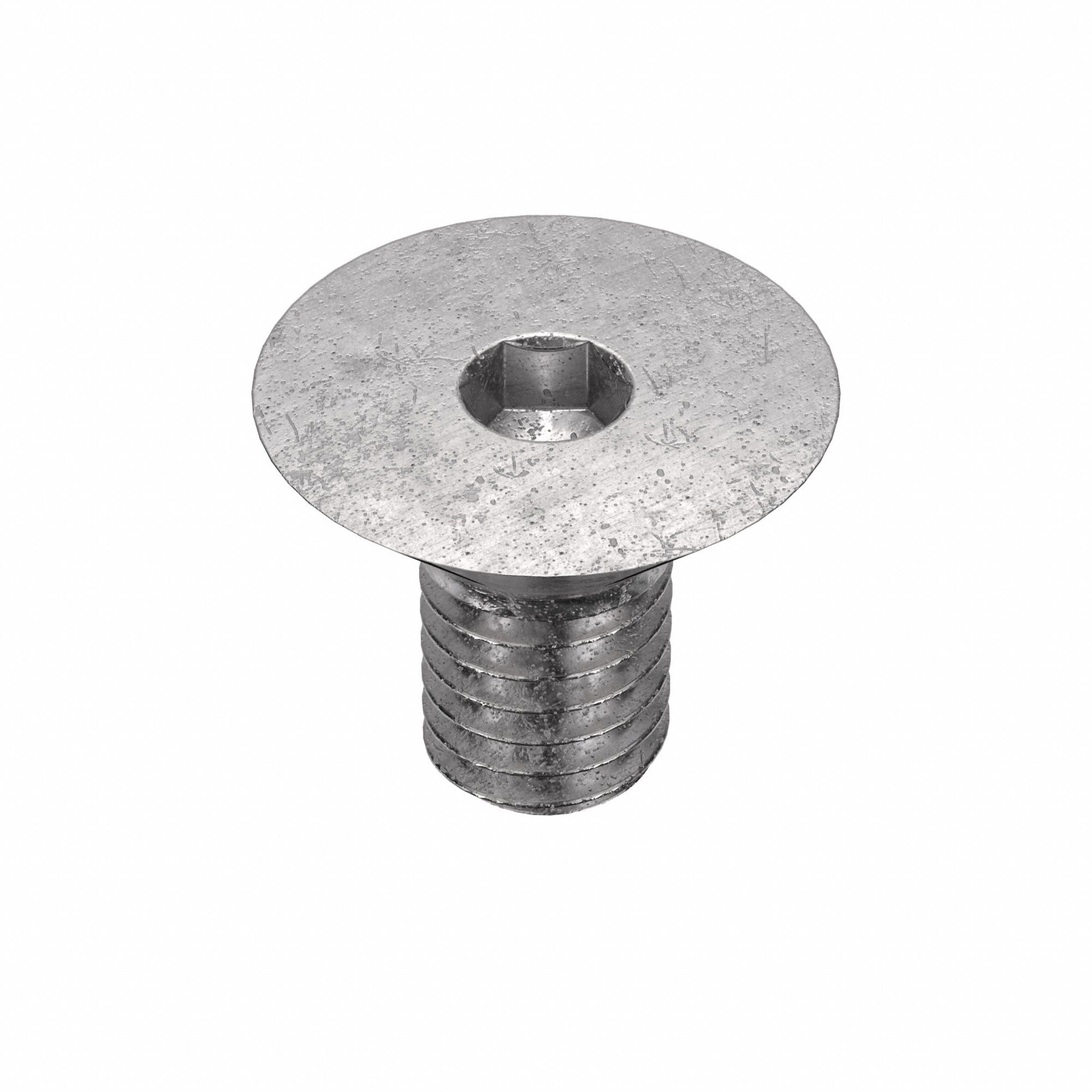 Socket Flat Head Screw: M6x1.00 Thread Size, 8 mm Lg, Flat, Plain, Stainless Steel, 316, 50 PK