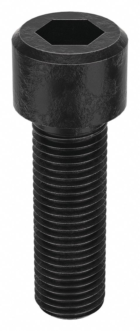 Socket Head Cap Screw: M22x2.50 Thread Size, 70 mm Lg, Std, Black Oxide, Alloy Steel, 10 PK